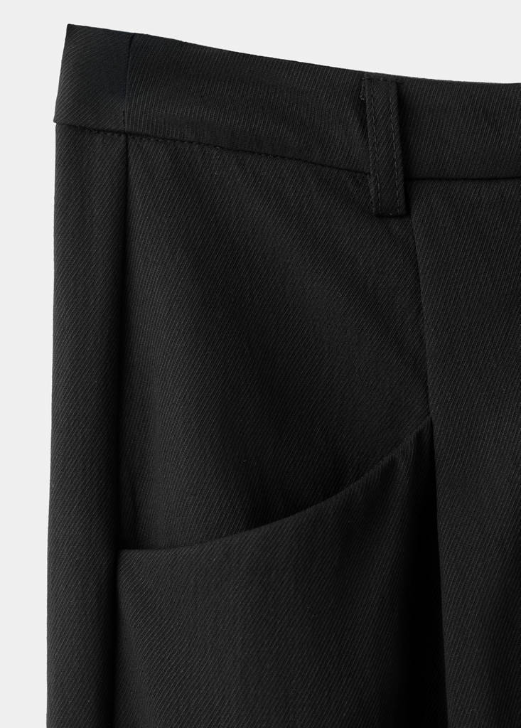 Wideleg lyocell trousers — Black