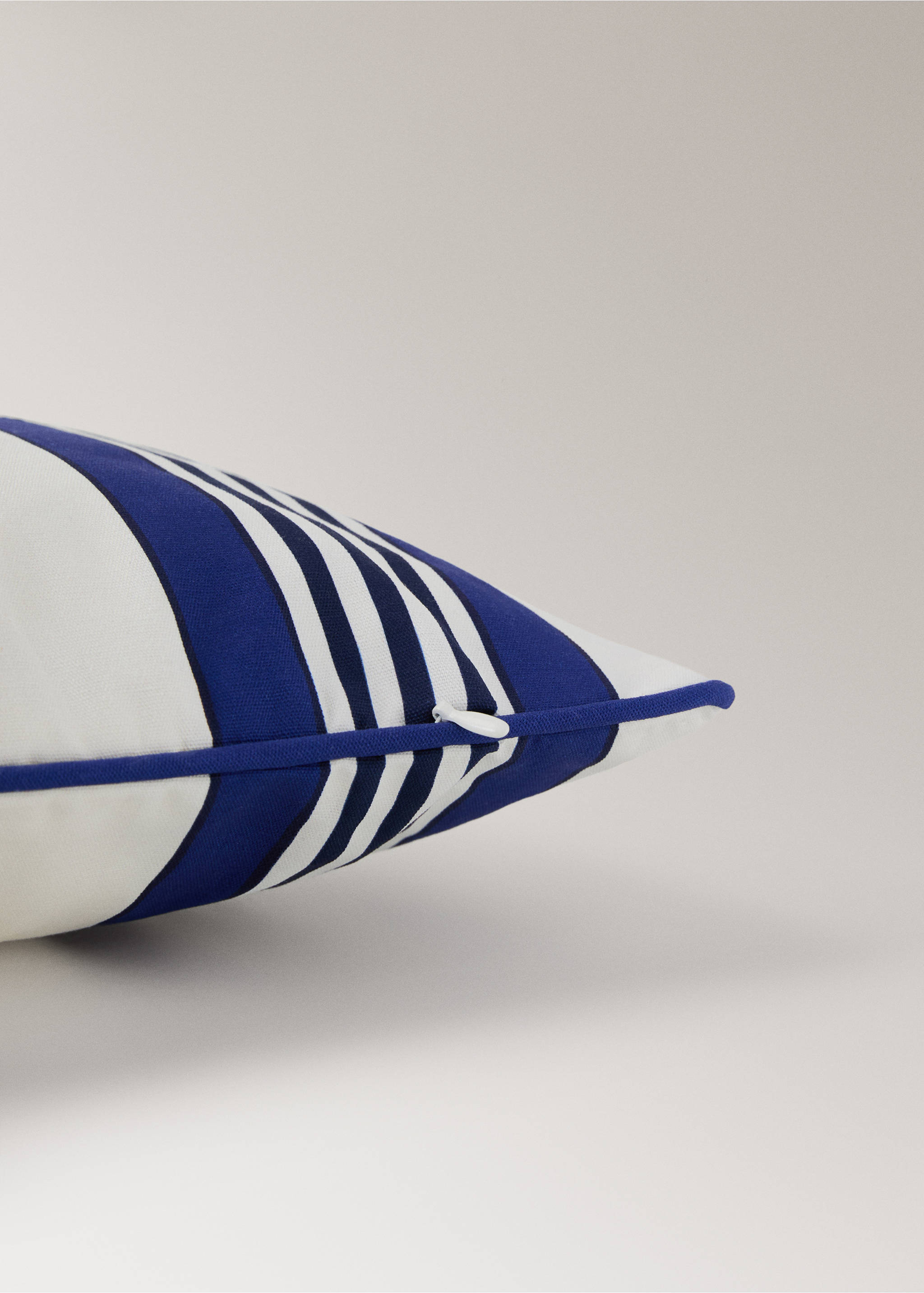 Цветна калъфка за декоративна възглавница от памук на райета 30x50см - Данни за артикула 2, Синьо. Ref: 27035833-00.