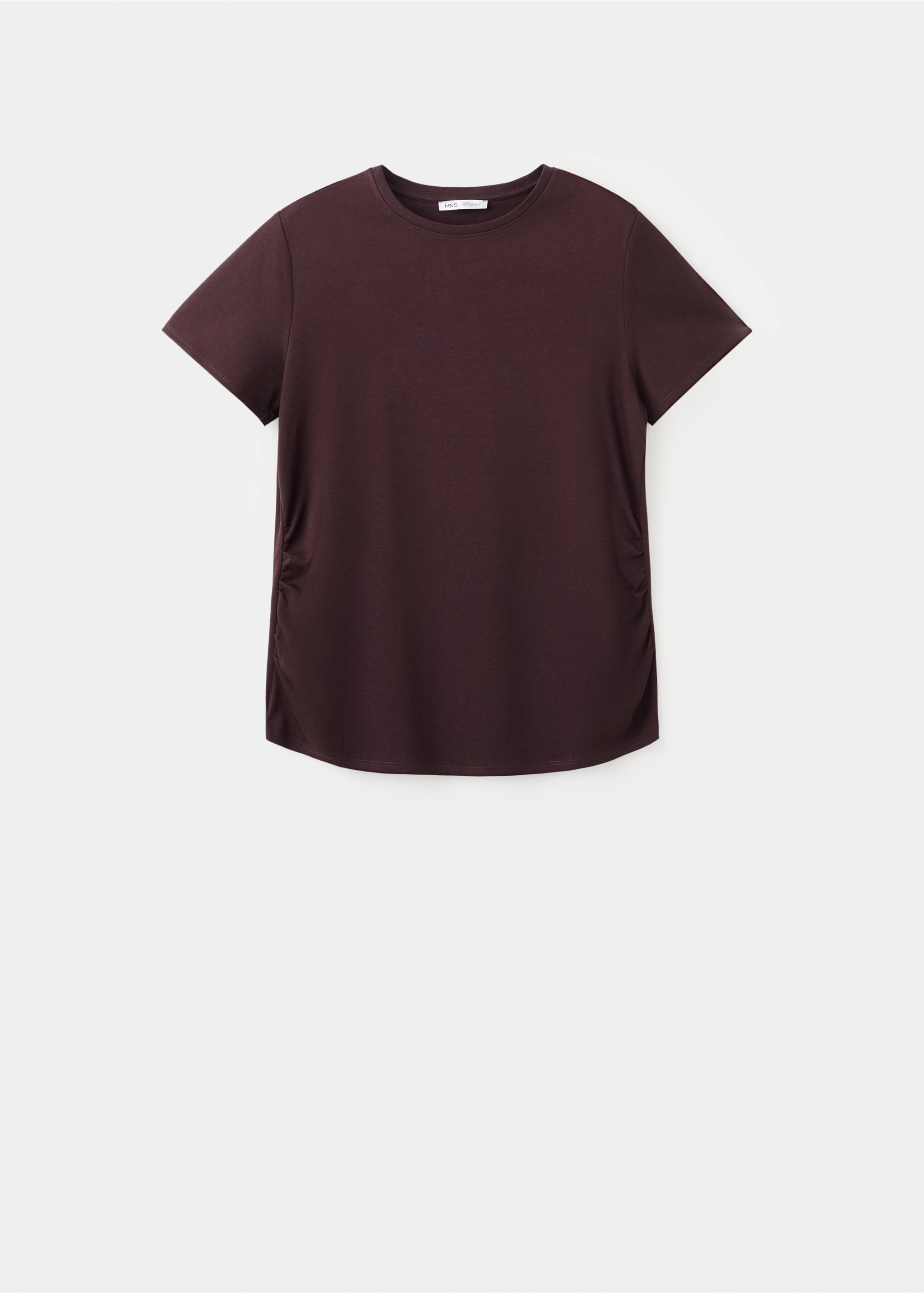 Cotton maternity t-shirt - Article without model, Burgundy. Ref: 27035834-00.