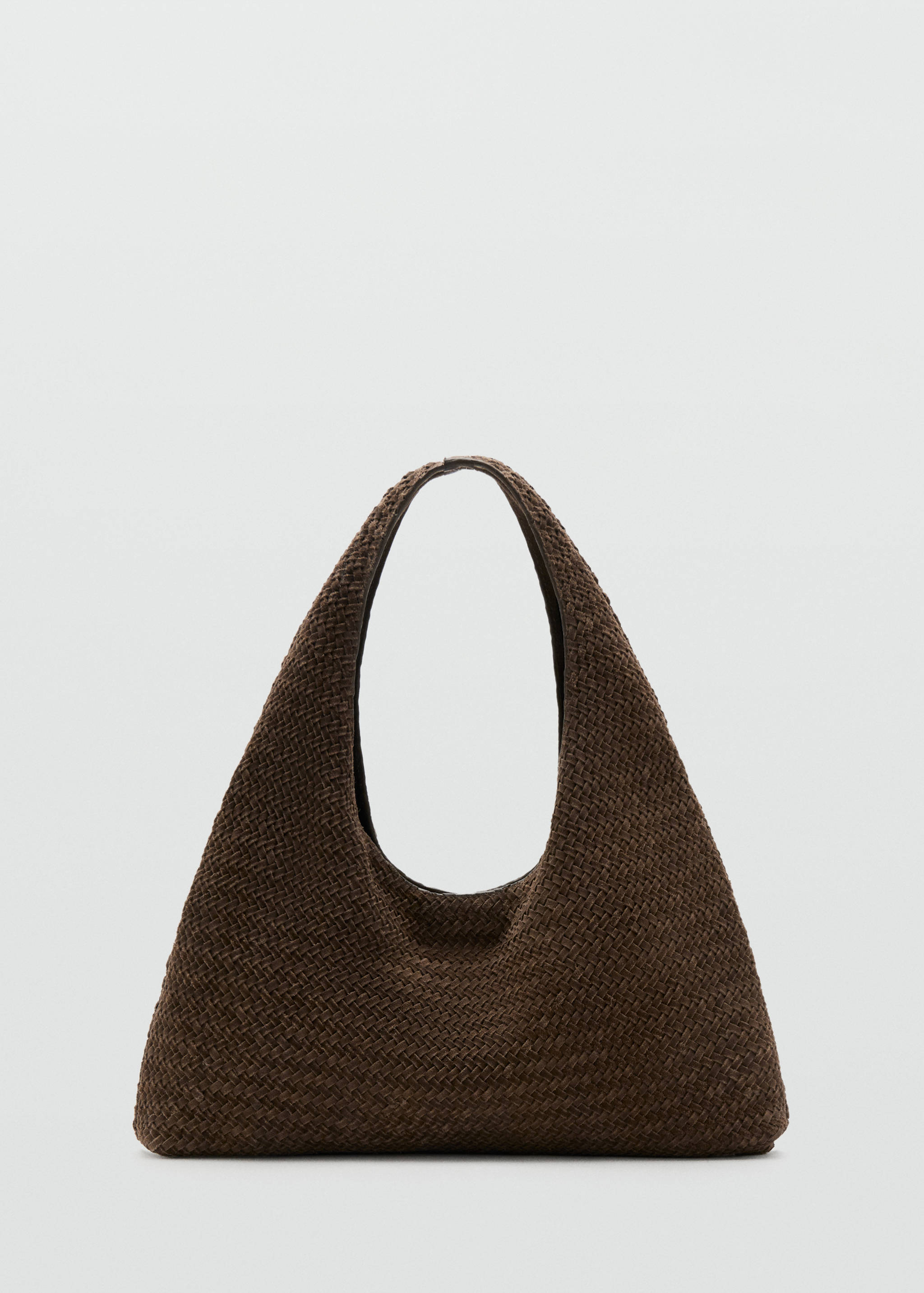 Medium braided leather shoulder bag - Article without model