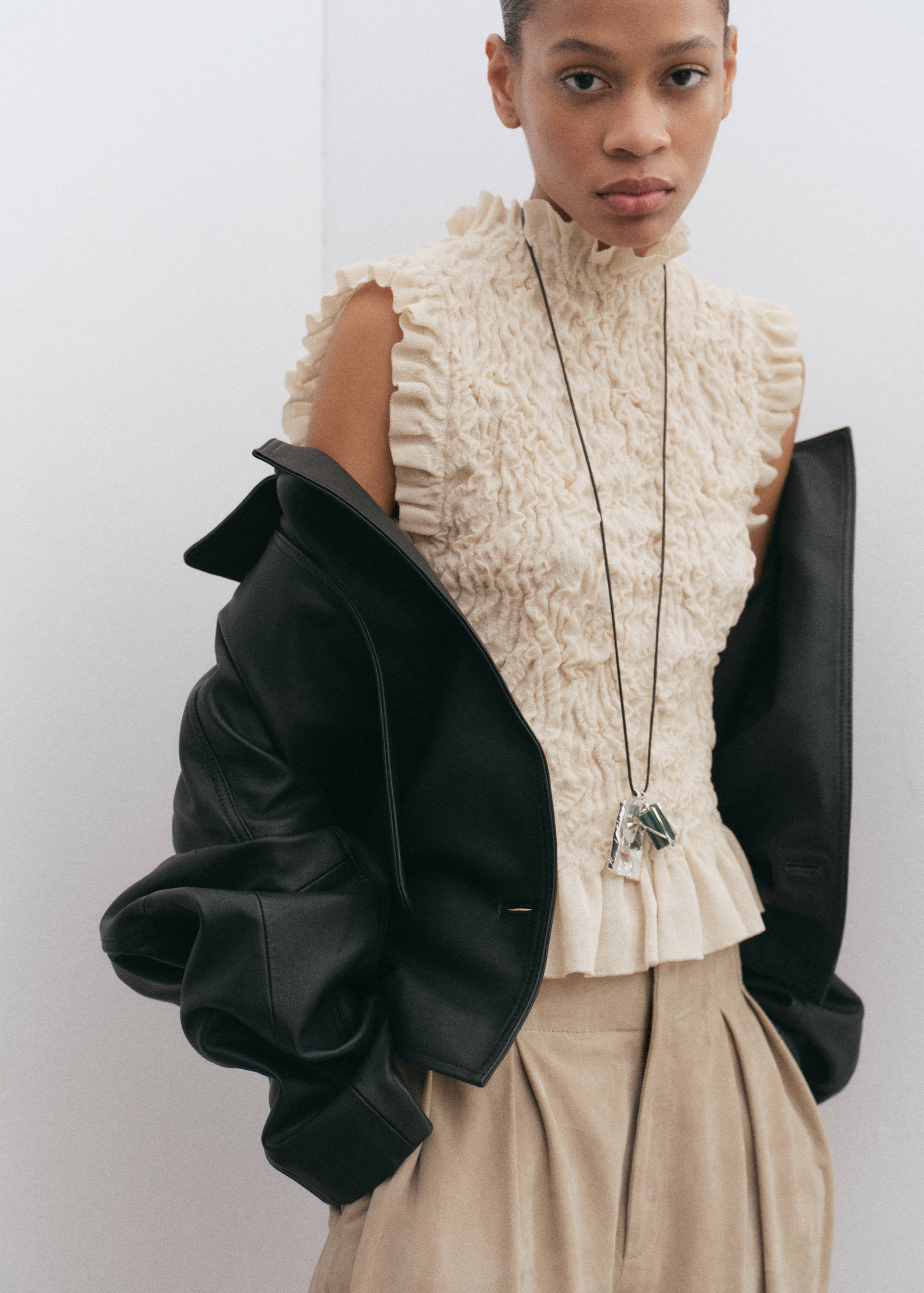 Top texturé maille - Plan moyen