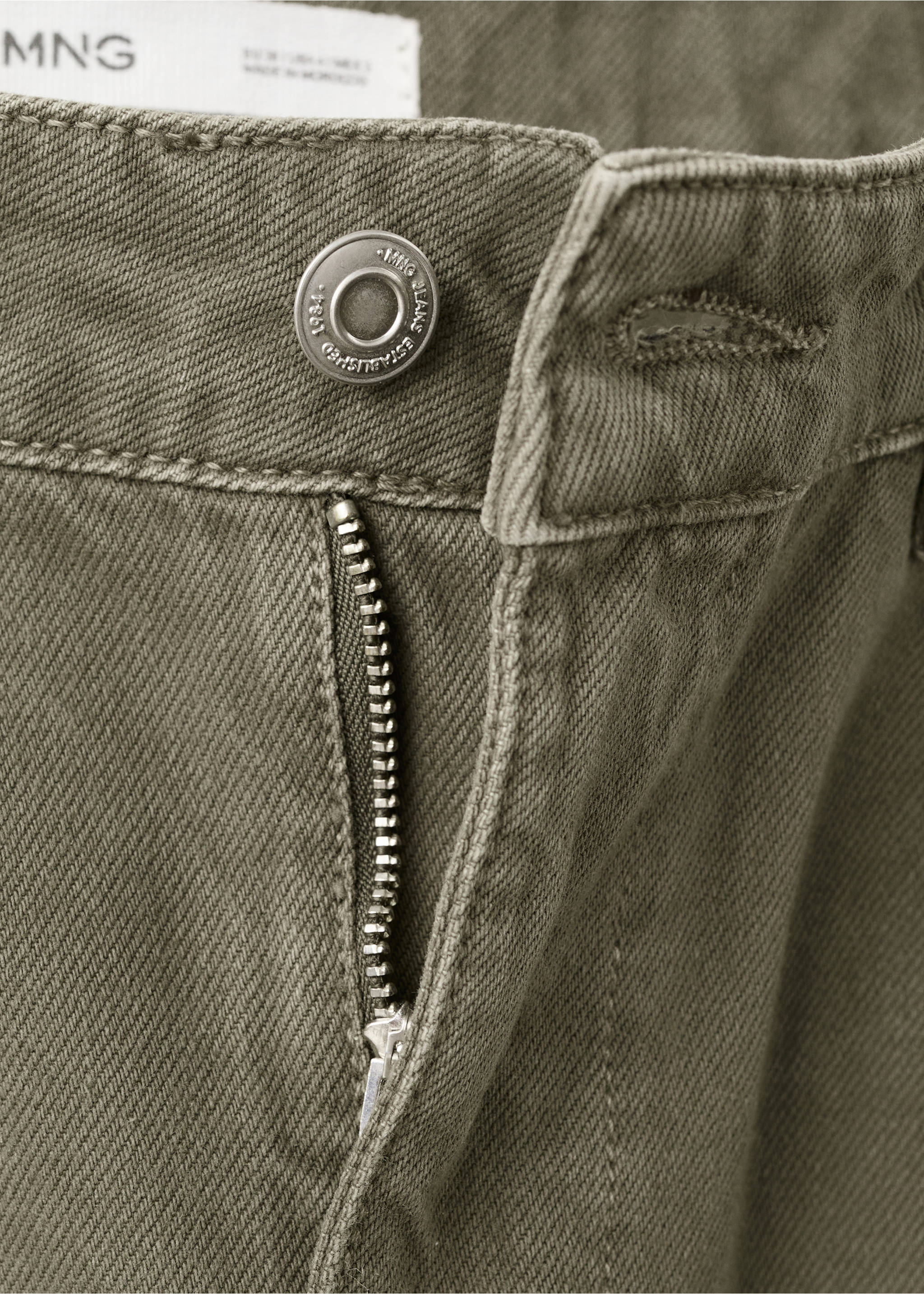 Pocket cargo jeans - Details of the article 8, Khaki. Ref: 27035842-00.