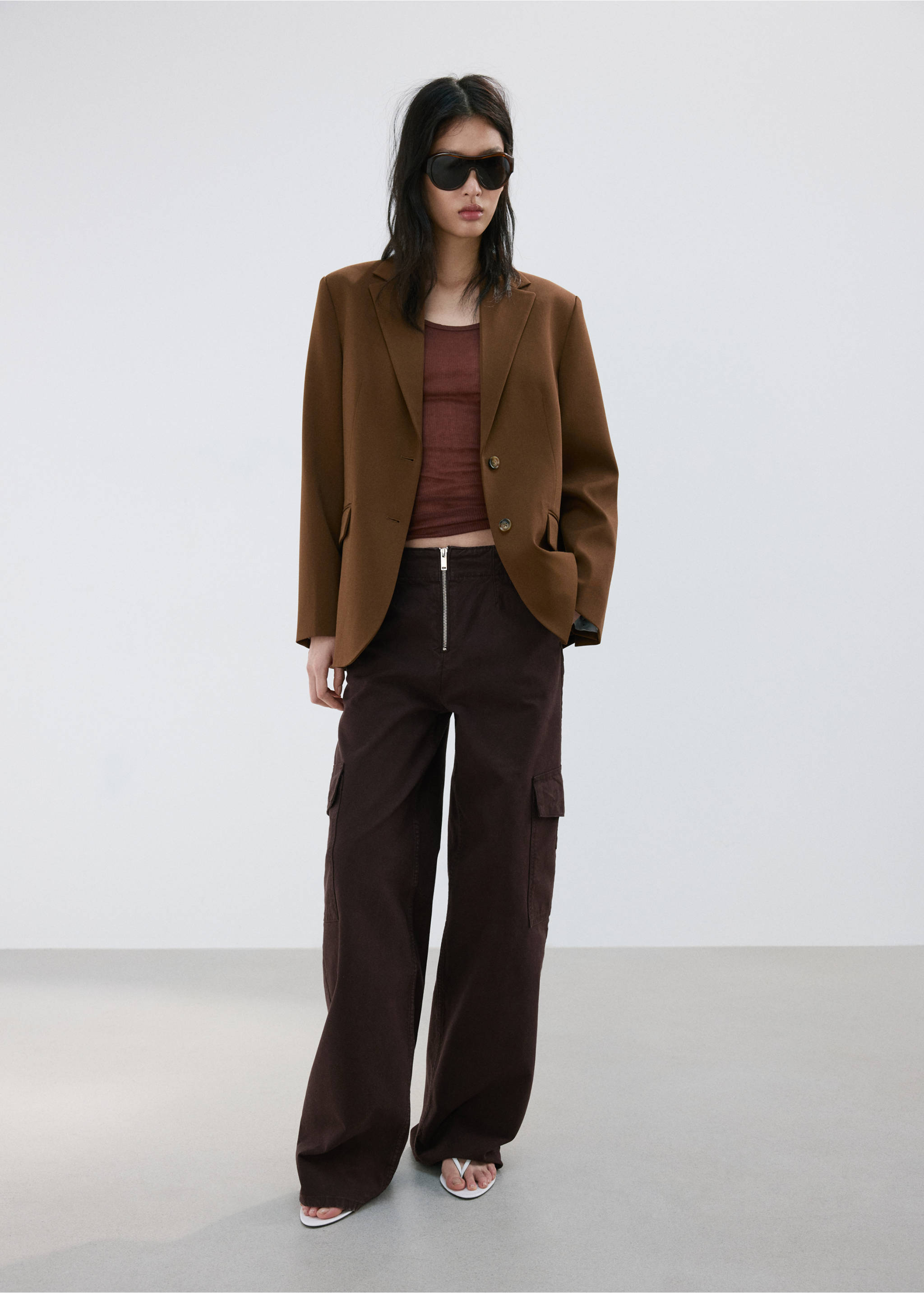 سروال جينز بجيوب واسعة - رؤية عامة, أرجواني. Ref: 27035843-00.