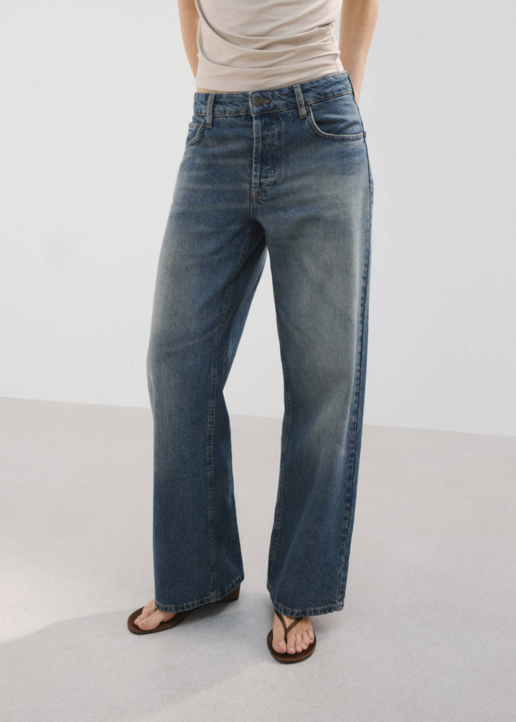 Straight low-waist jeans