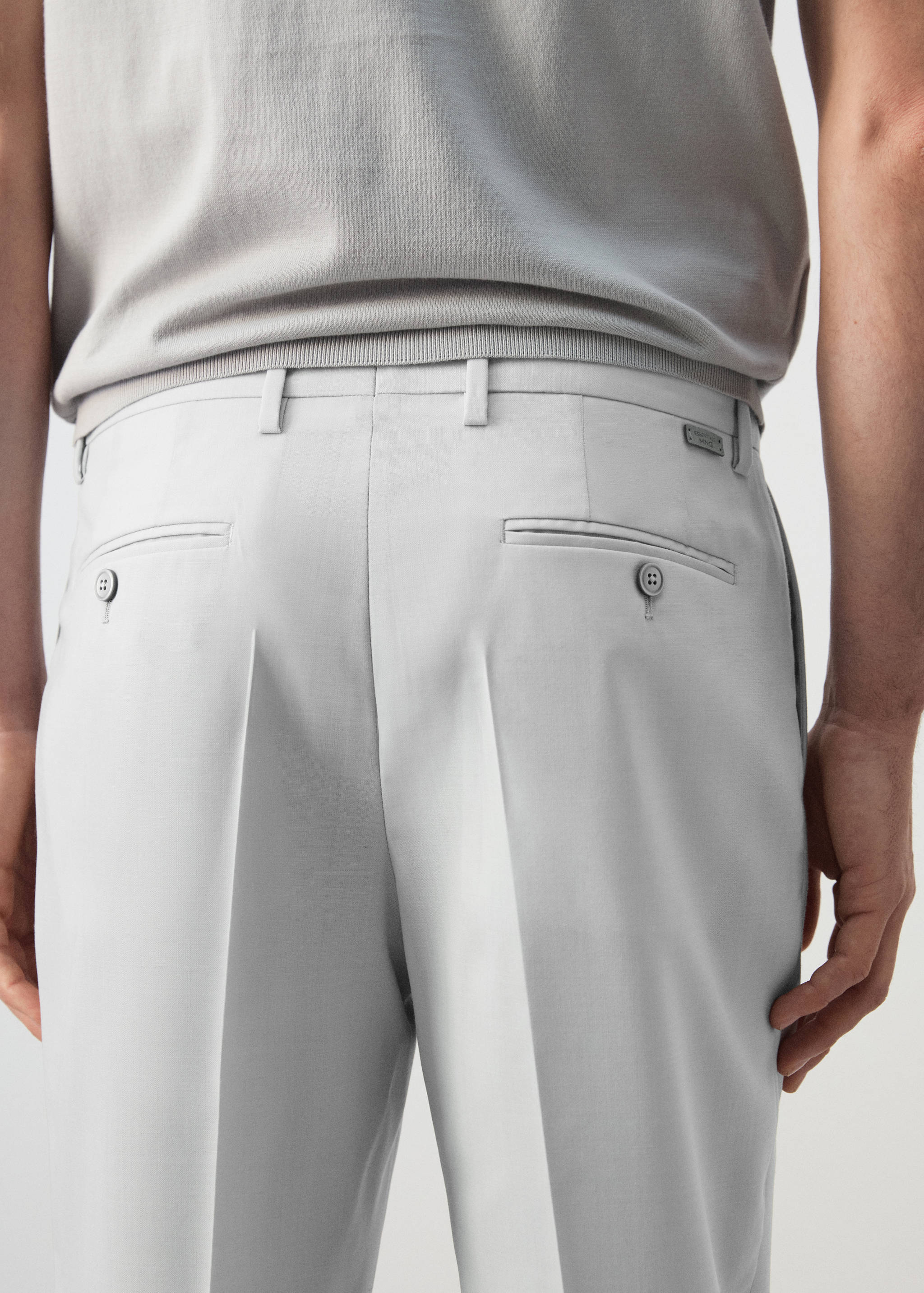 100% virgin wool regular fit trousers - Details of the article 6