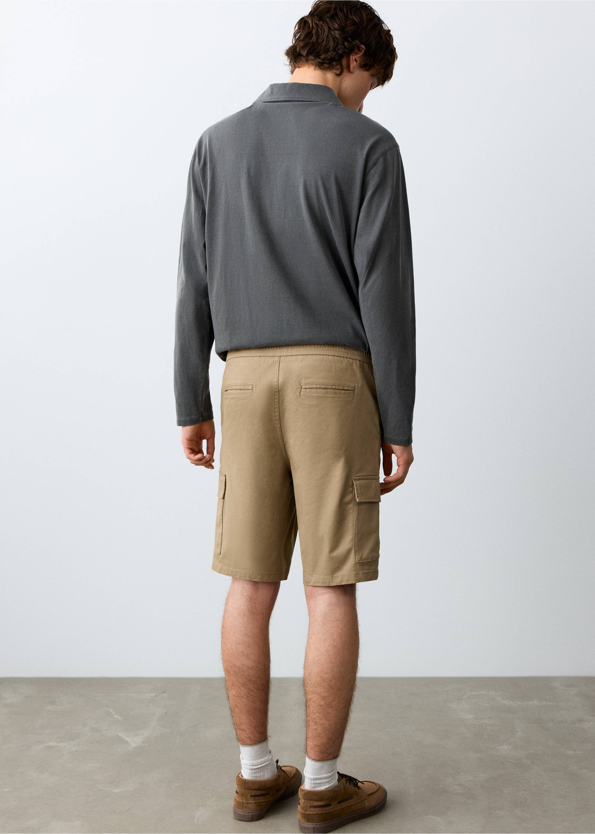 Cargo Bermuda shorts - Reverse of the article, Sand. Ref: 27035933-00.