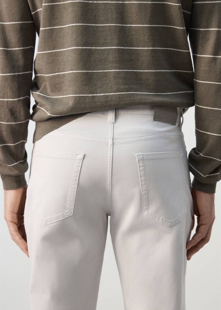 Regular-fit 100% cotton trousers — Ice Grey