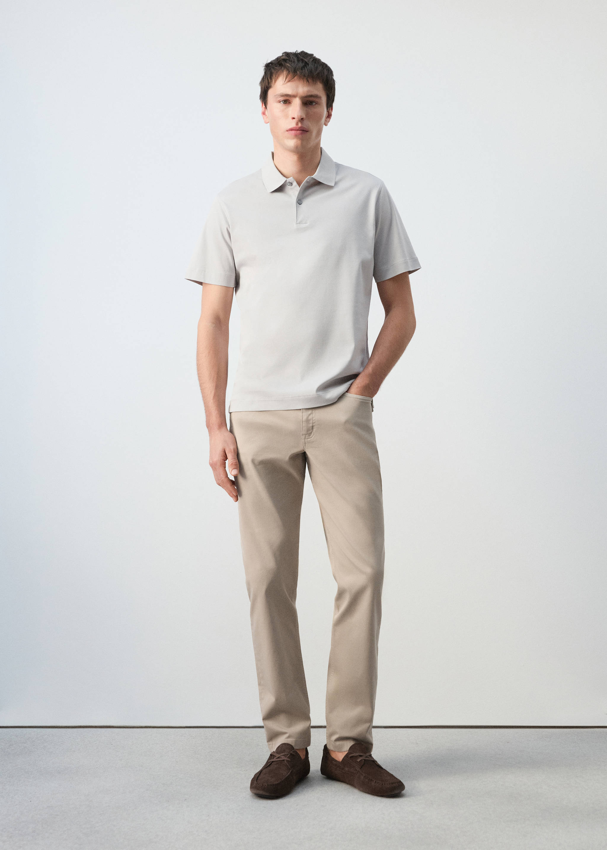 Pantalons regular fit 100% cotó - Pla general