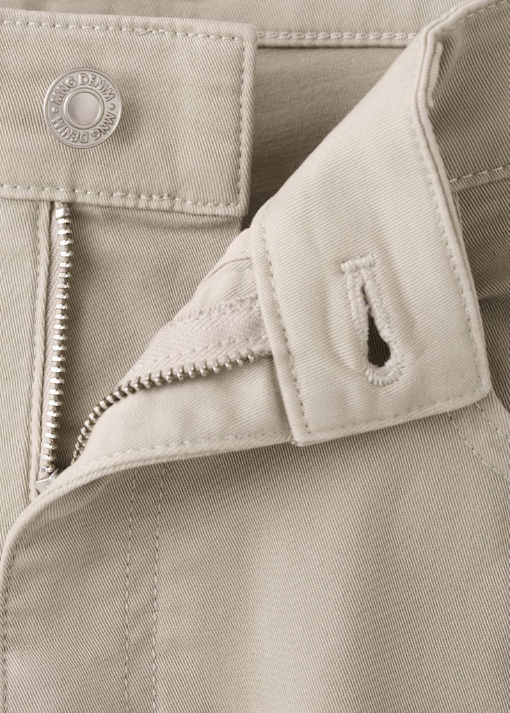 Regular-fit 100% cotton trousers — Beige