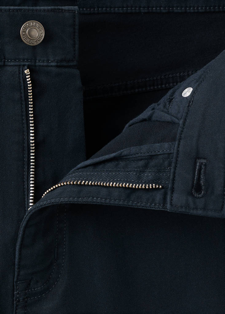 Regular-fit 100% cotton trousers — Navy