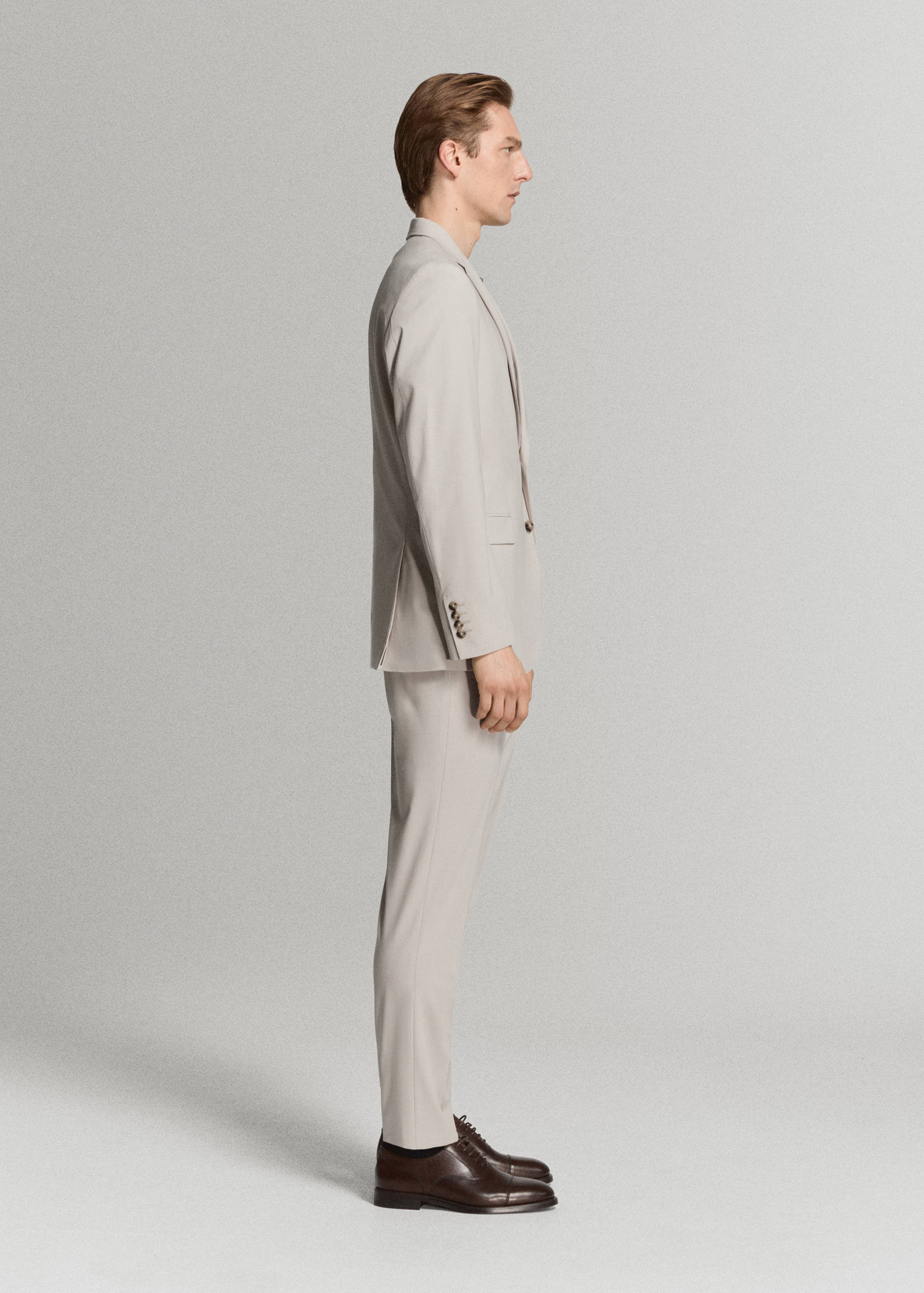 Stretch fabric super slim-fit suit trousers - Details of the article 2