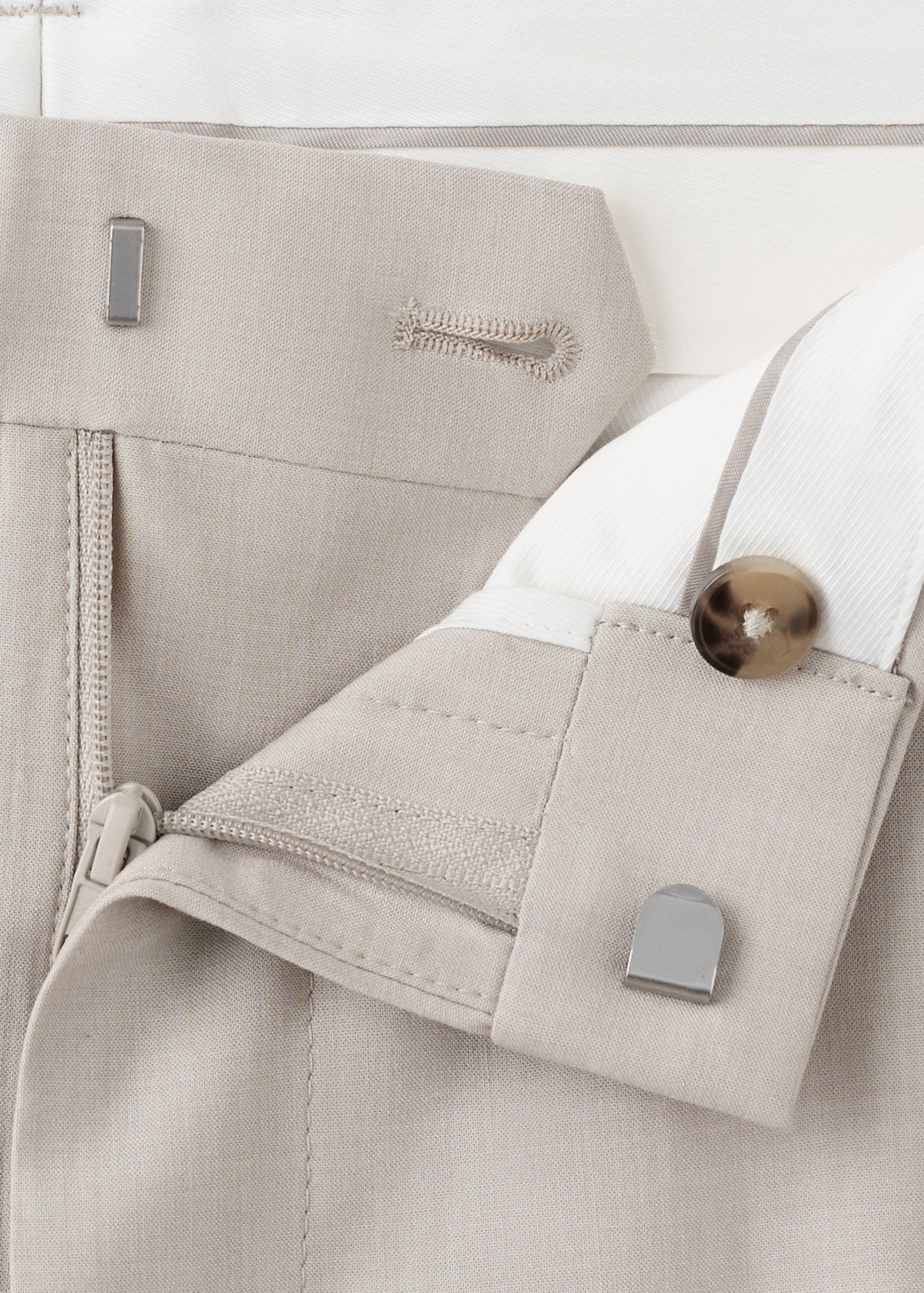 Stretch fabric super slim-fit suit trousers - Details of the article 8