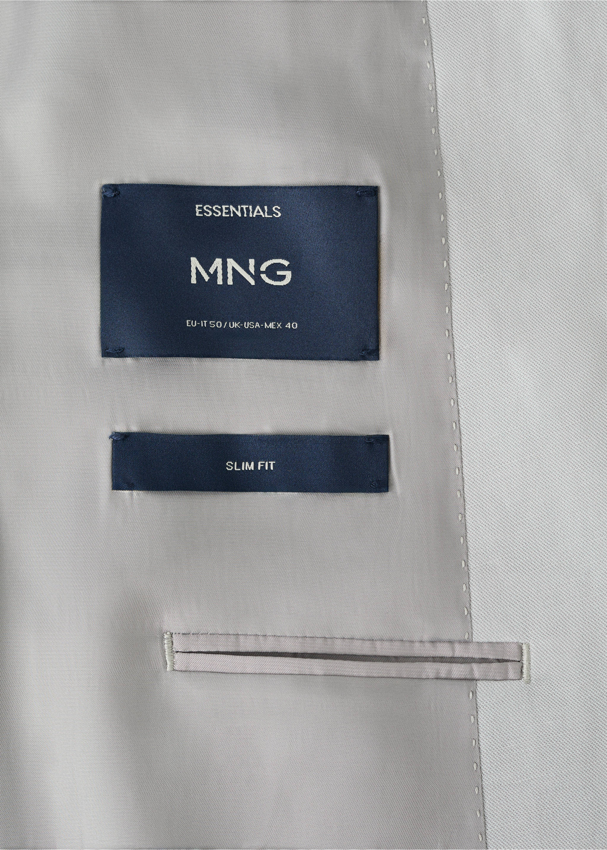 Двубортный костюмный пиджак Amalfi приталенного кроя - Деталь изделия 0, Небесно-голубой. Ref: 27035937-00.