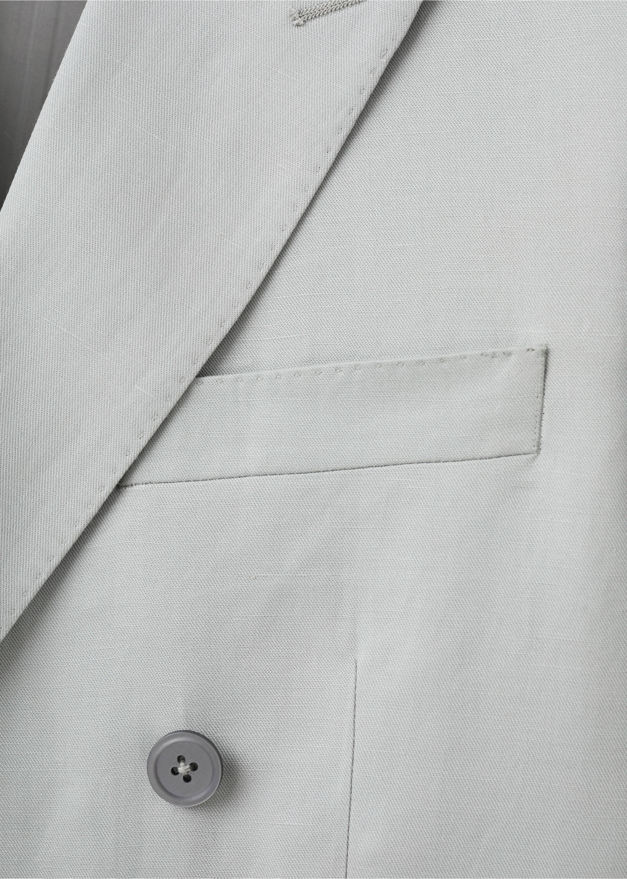 Americana traje Amalfi slim fit cruzada - Detalle del artículo 8, Azul celeste. Ref: 27035937-01.