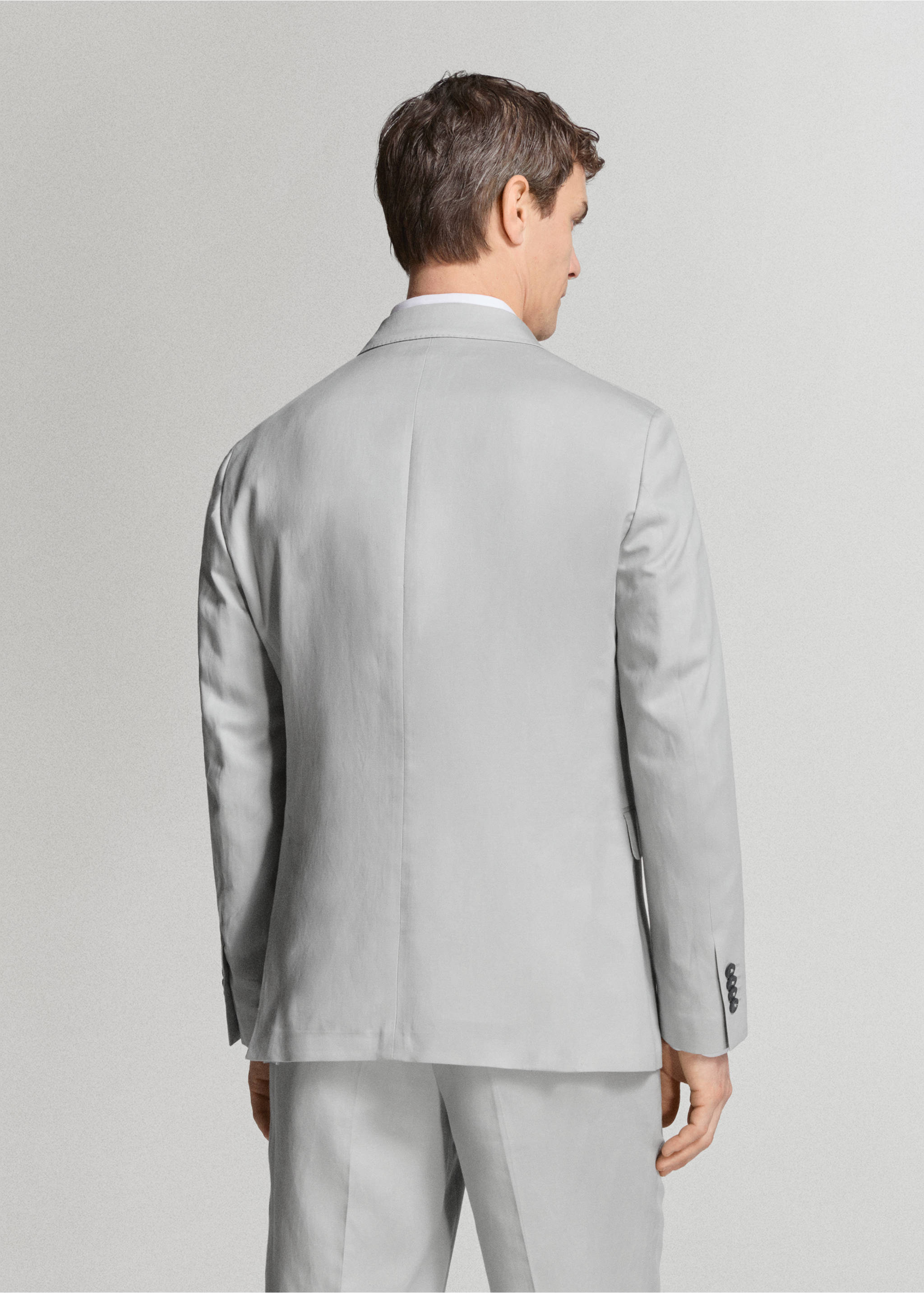 Amalfi slim fit double-breasted blazer - Reverse of the article, Sky Blue. Ref: 27035937-02.