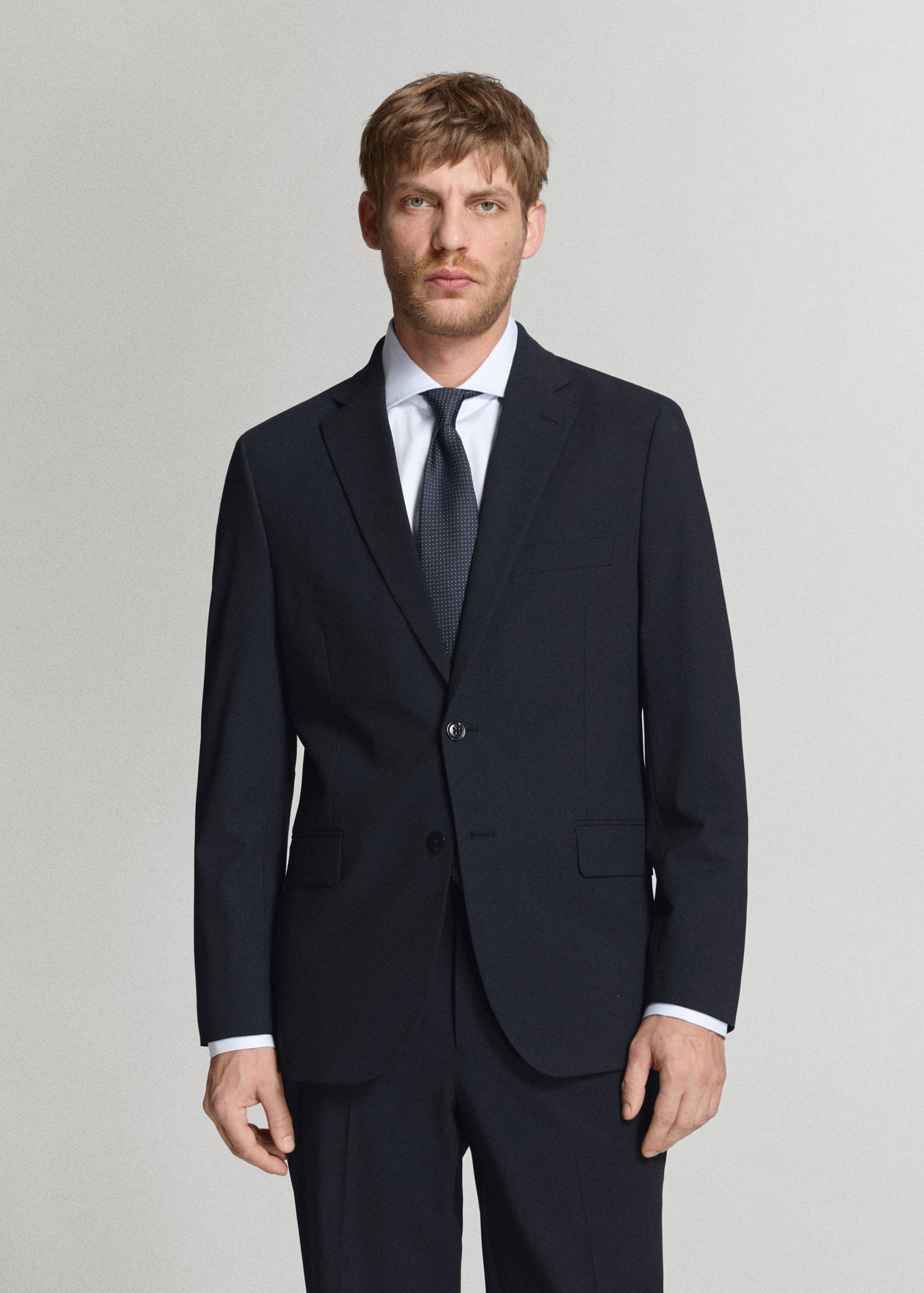 London regular-fit suit jacket - Medium plane