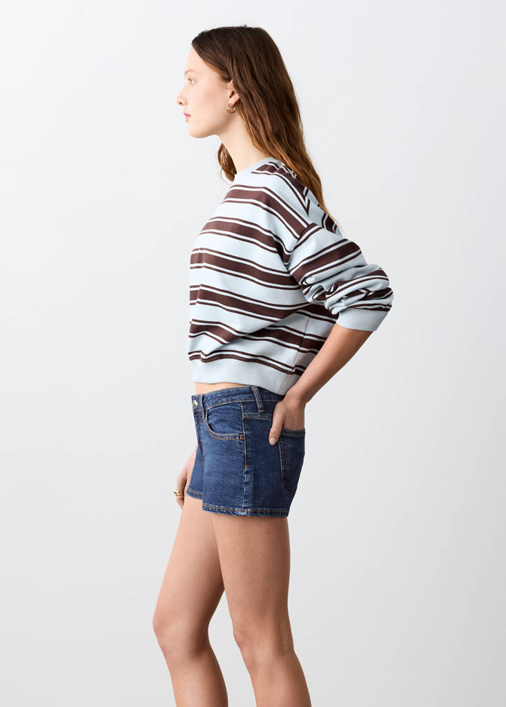 Low-waist mini shorts — Dark Blue