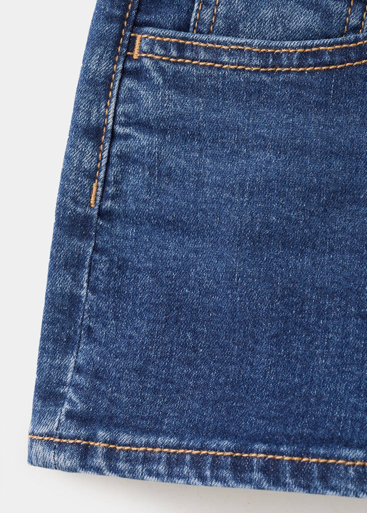 Low-waist mini shorts — Dark Blue