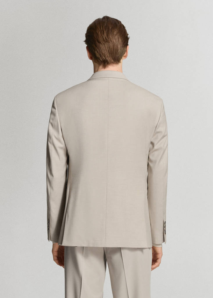 Milan slim-fit suit jacket — Beige