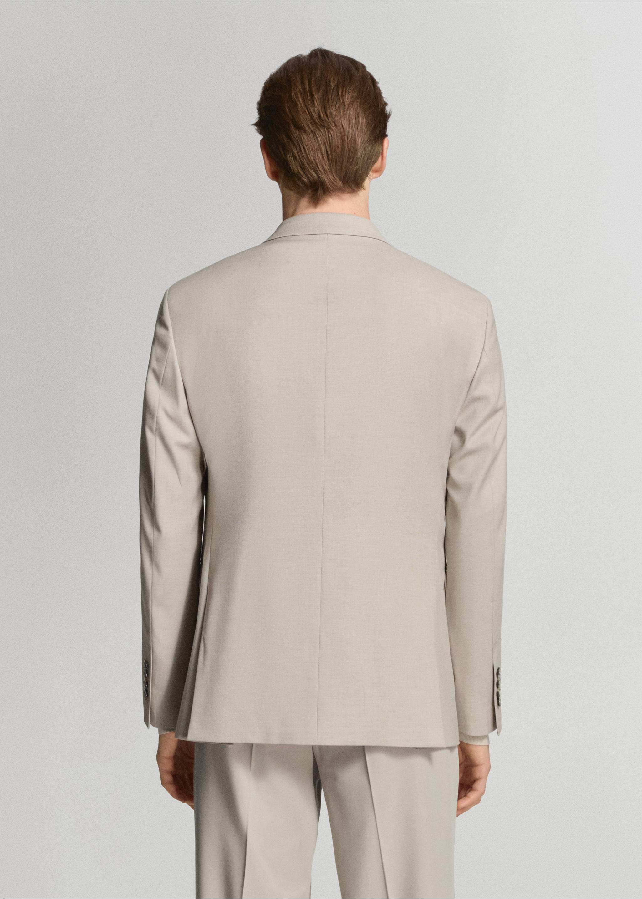 Milan slim-fit suit jacket - Reverse of the article, Beige. Ref: 27035940-00.