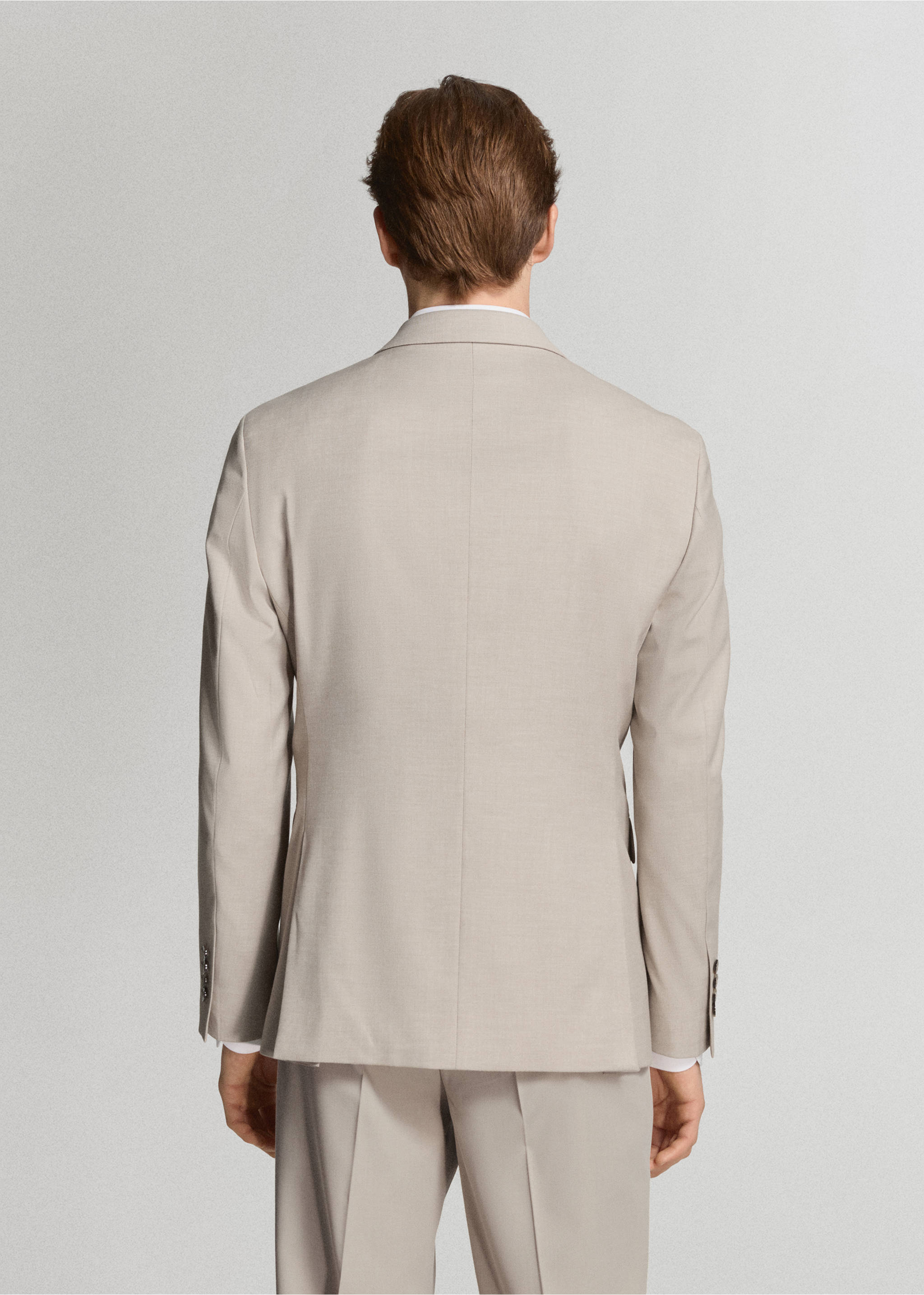 Костюмный пиджак Milan slim fit - Обратная сторона изделия, Бежевый. Ref: 27035940-01.