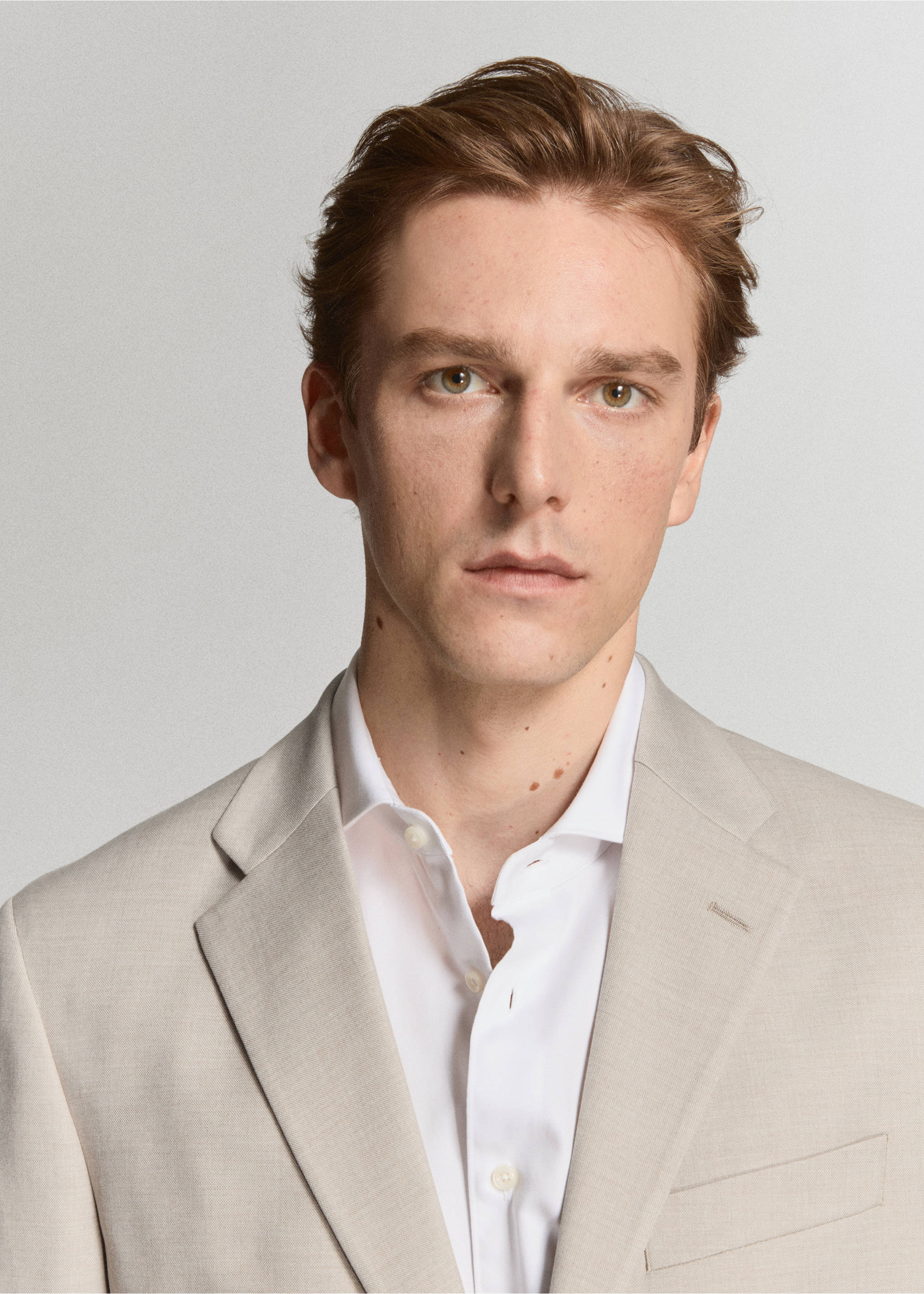 Костюмный пиджак Milan slim fit - Деталь изделия 1, Бежевый. Ref: 27035940-01.