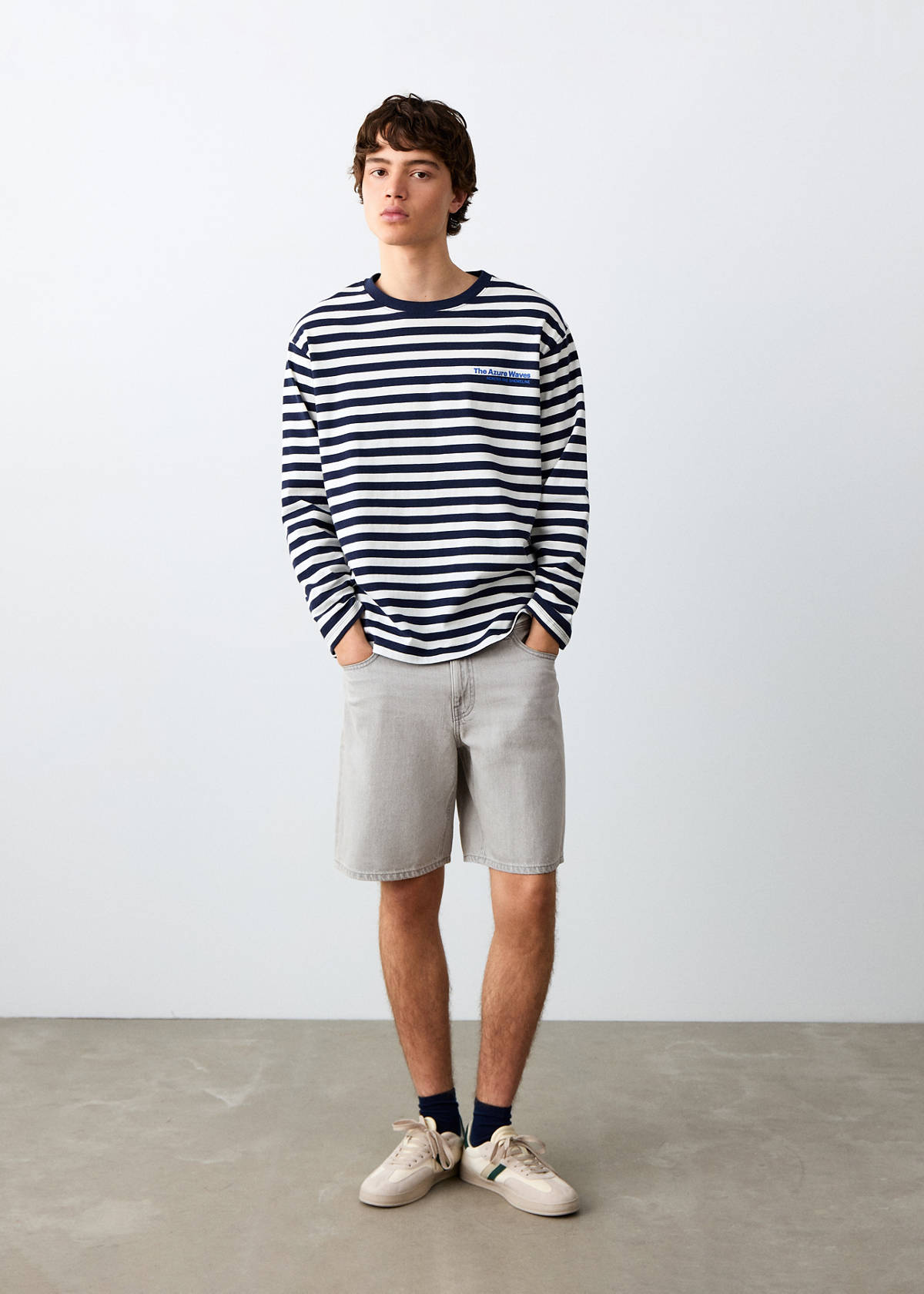Denim Bermuda shorts — Denim Grey