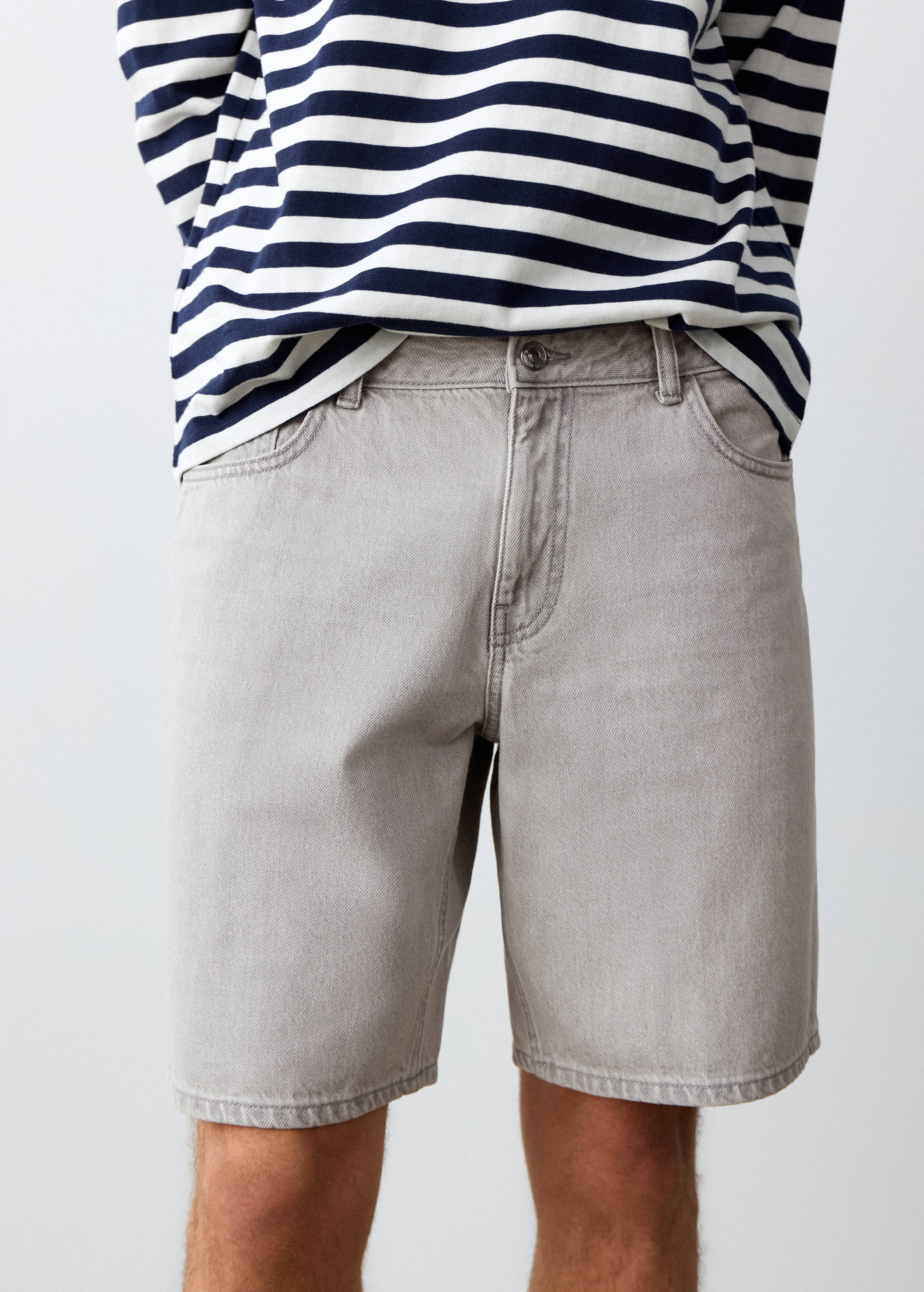 Denim Bermuda shorts - Medium plane