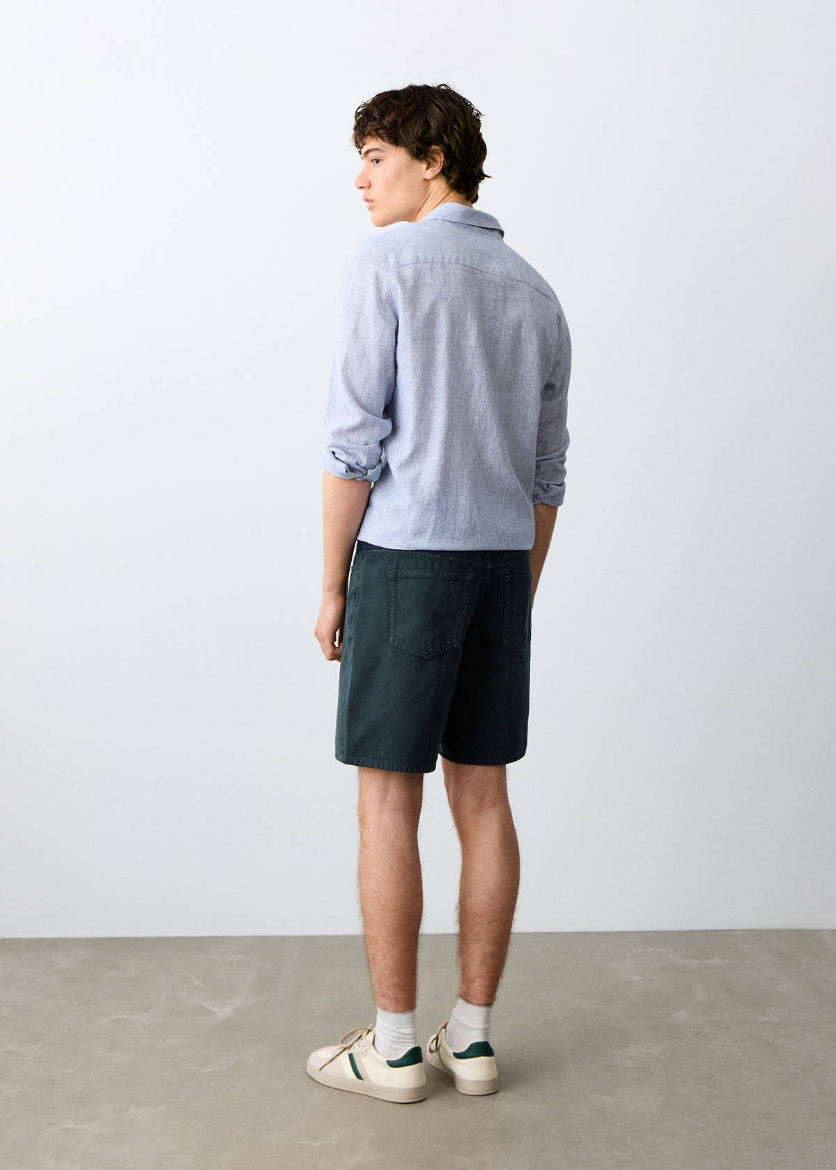 Denim Bermuda shorts — Dark Navy
