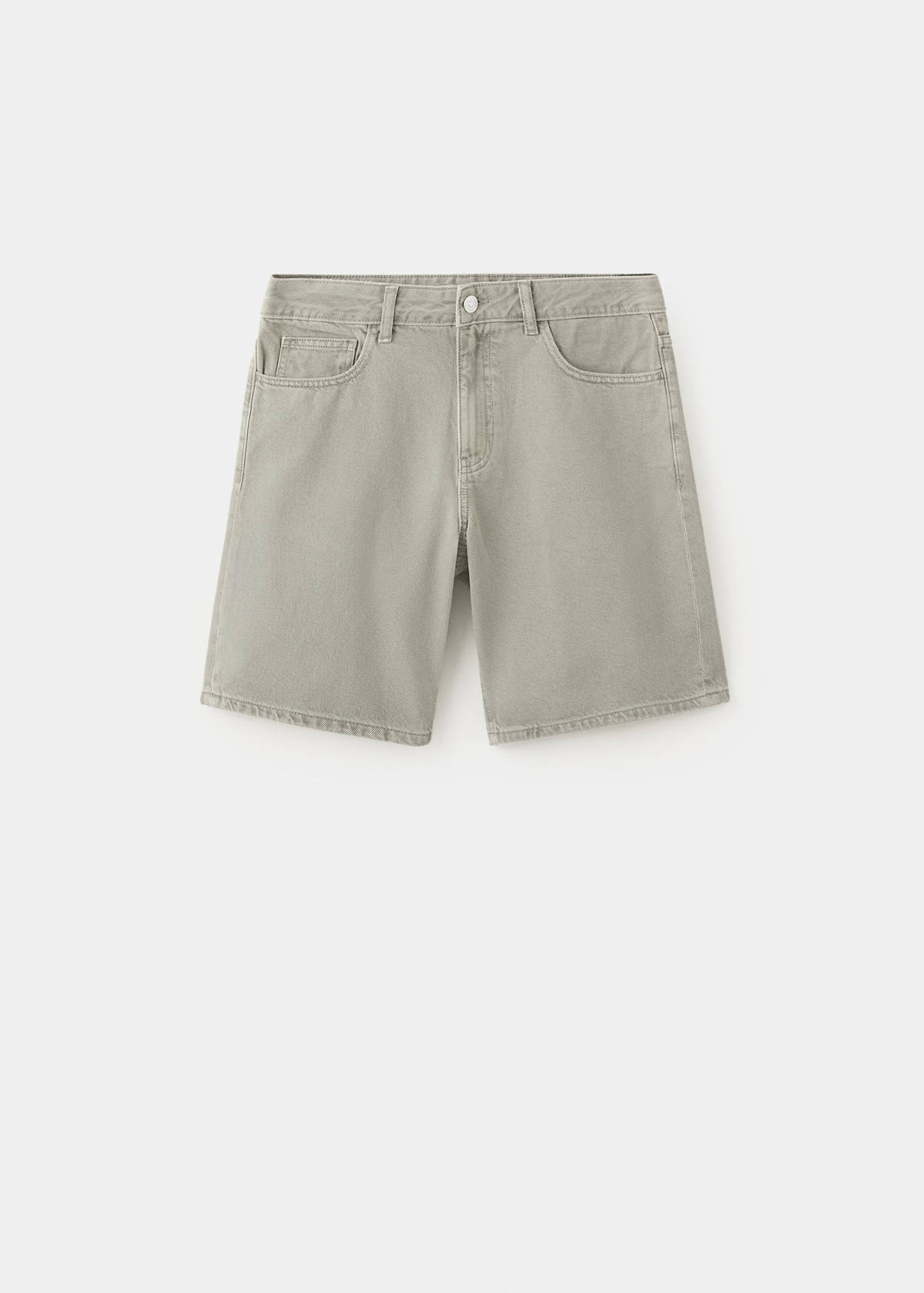 Denim Bermuda shorts — Khaki
