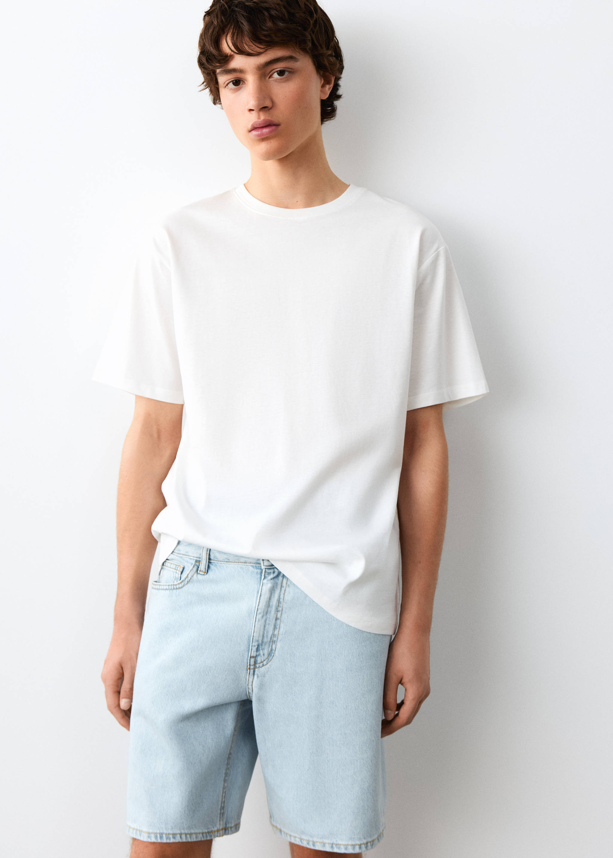 Denim Bermuda shorts - Medium plane