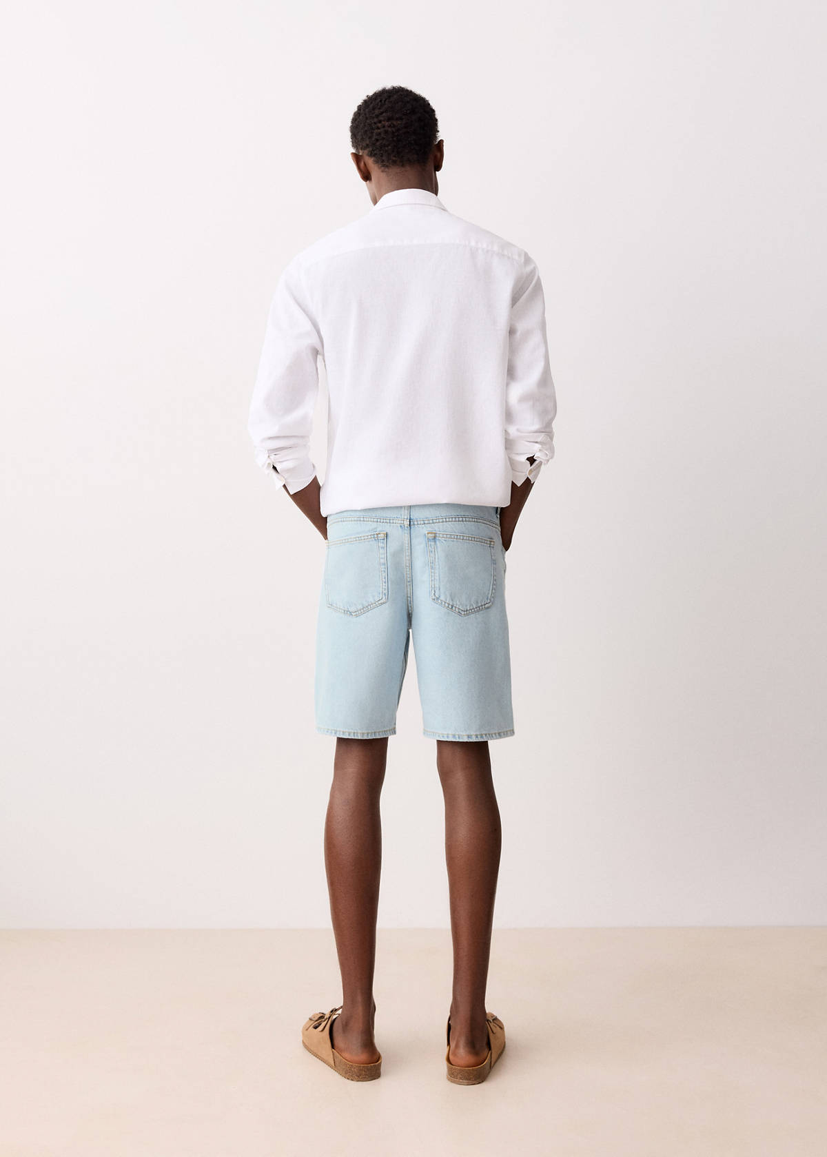 Denim Bermuda shorts — Light Blue