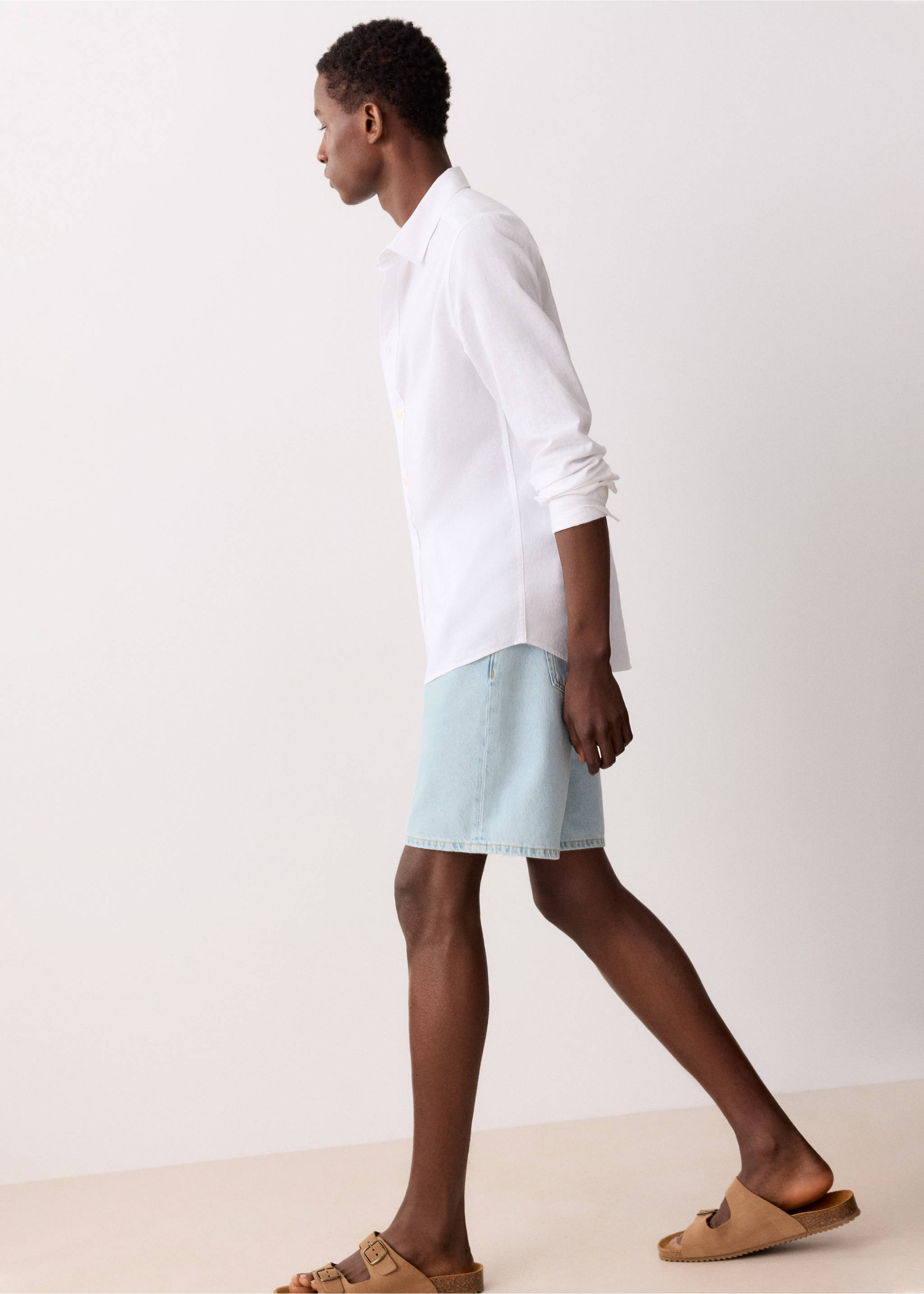 Bermuda jean - Détail de l'article 1, Bleu clair. Ref: 27035944-00.