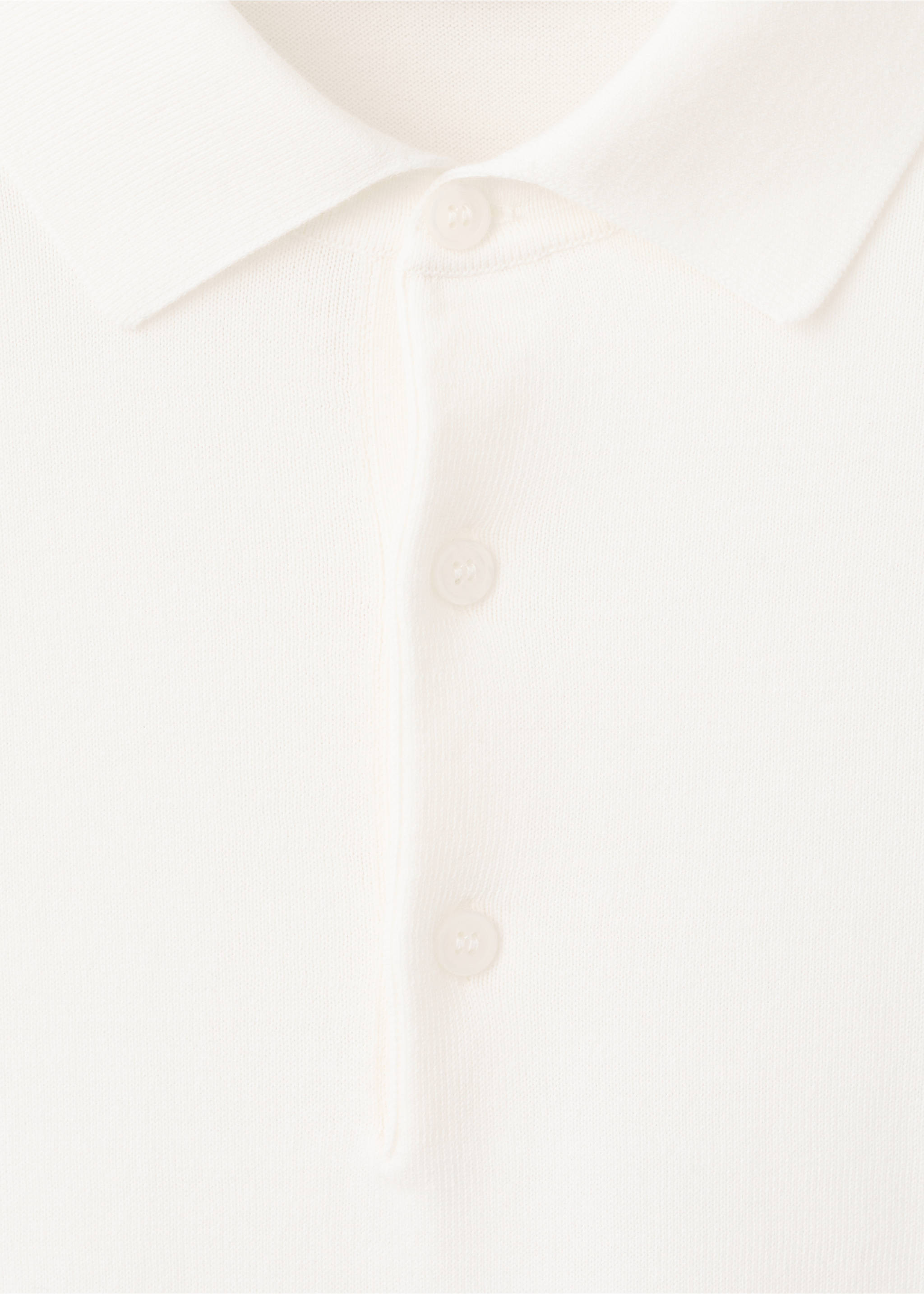 Polo maille fine 100 % coton - Détail de l'article 8, Blanc cassé. Ref: 27035945-00.