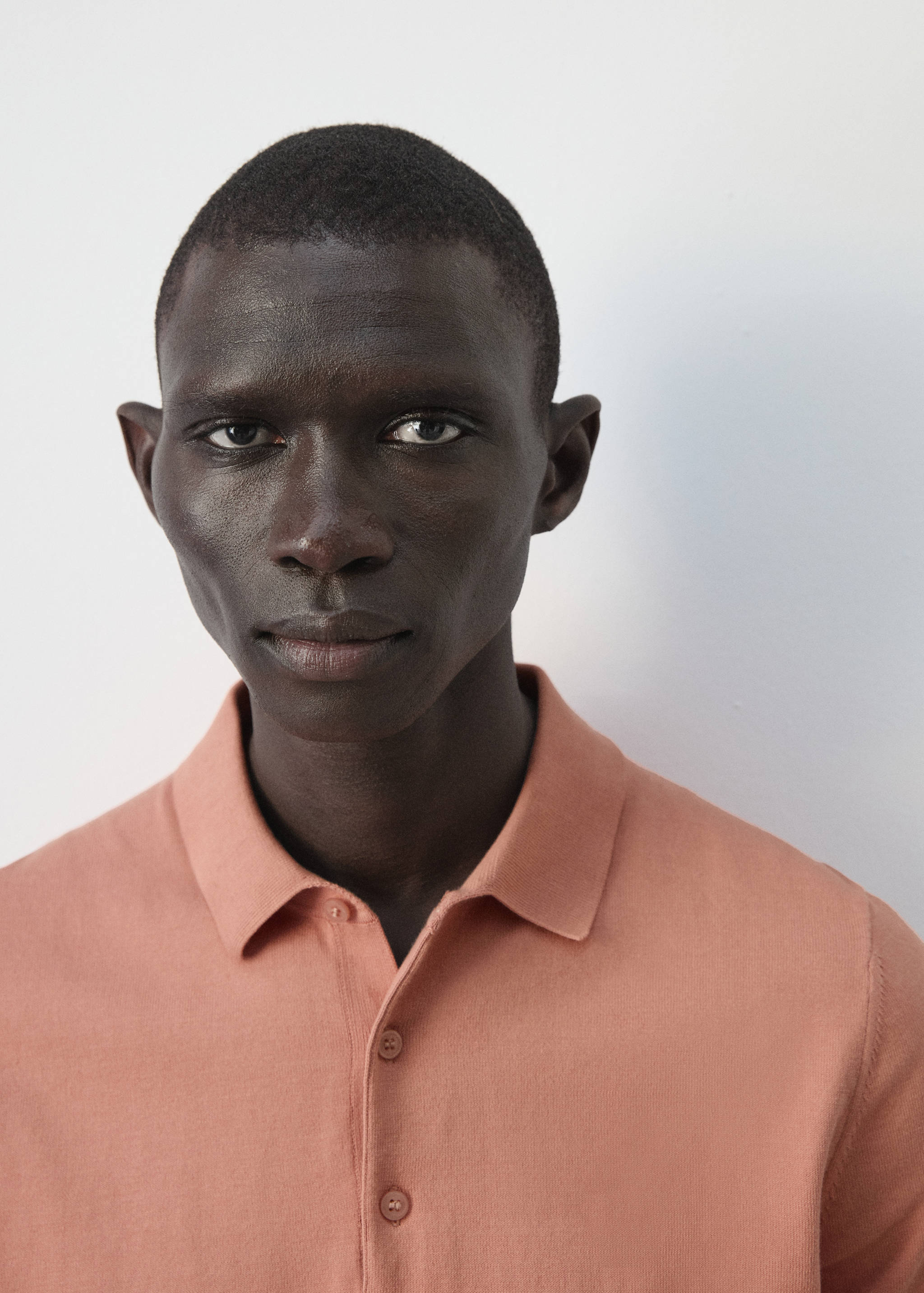 100% cotton fine-knit polo shirt - Details of the article 1