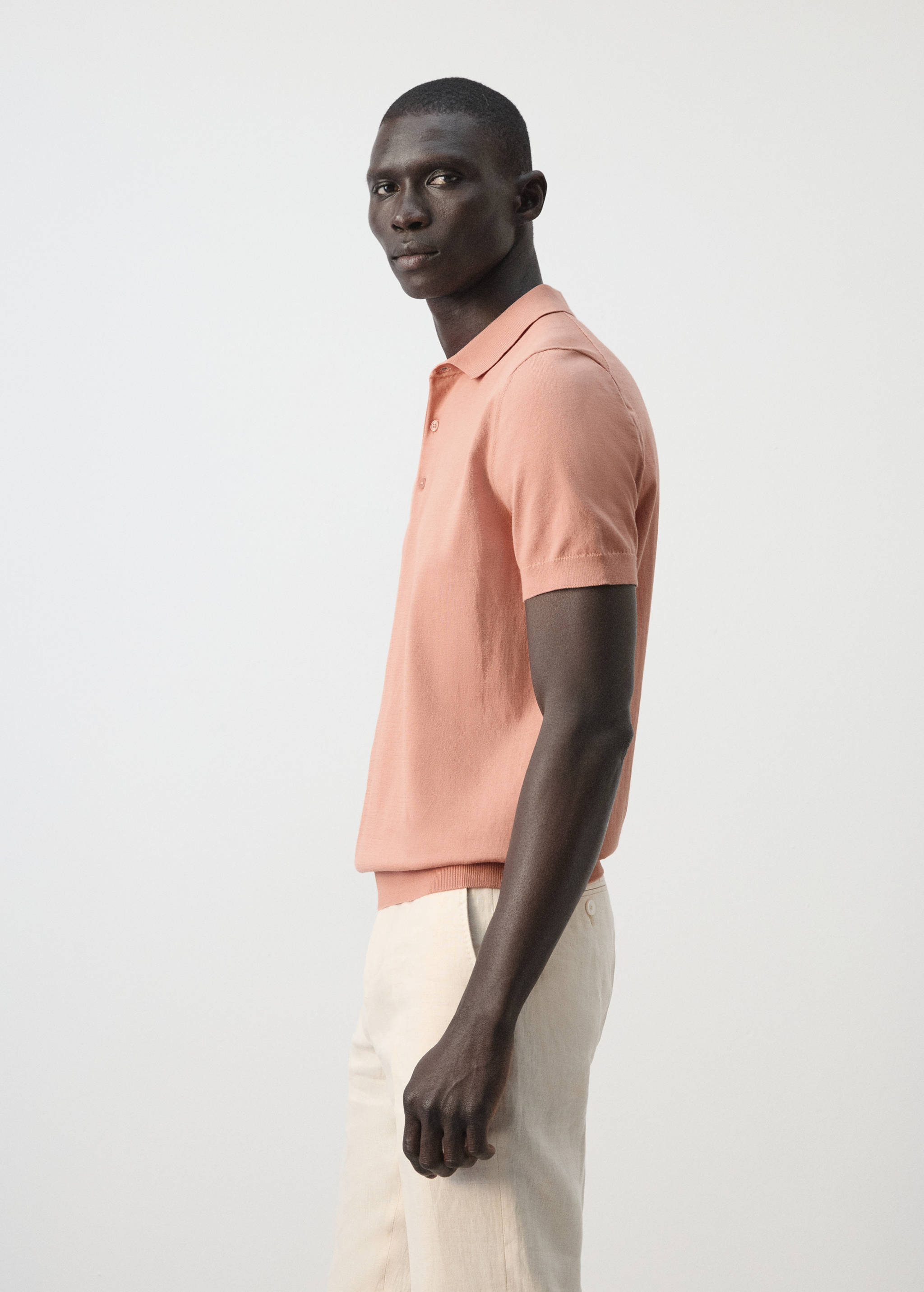 100% cotton fine-knit polo shirt - Details of the article 2