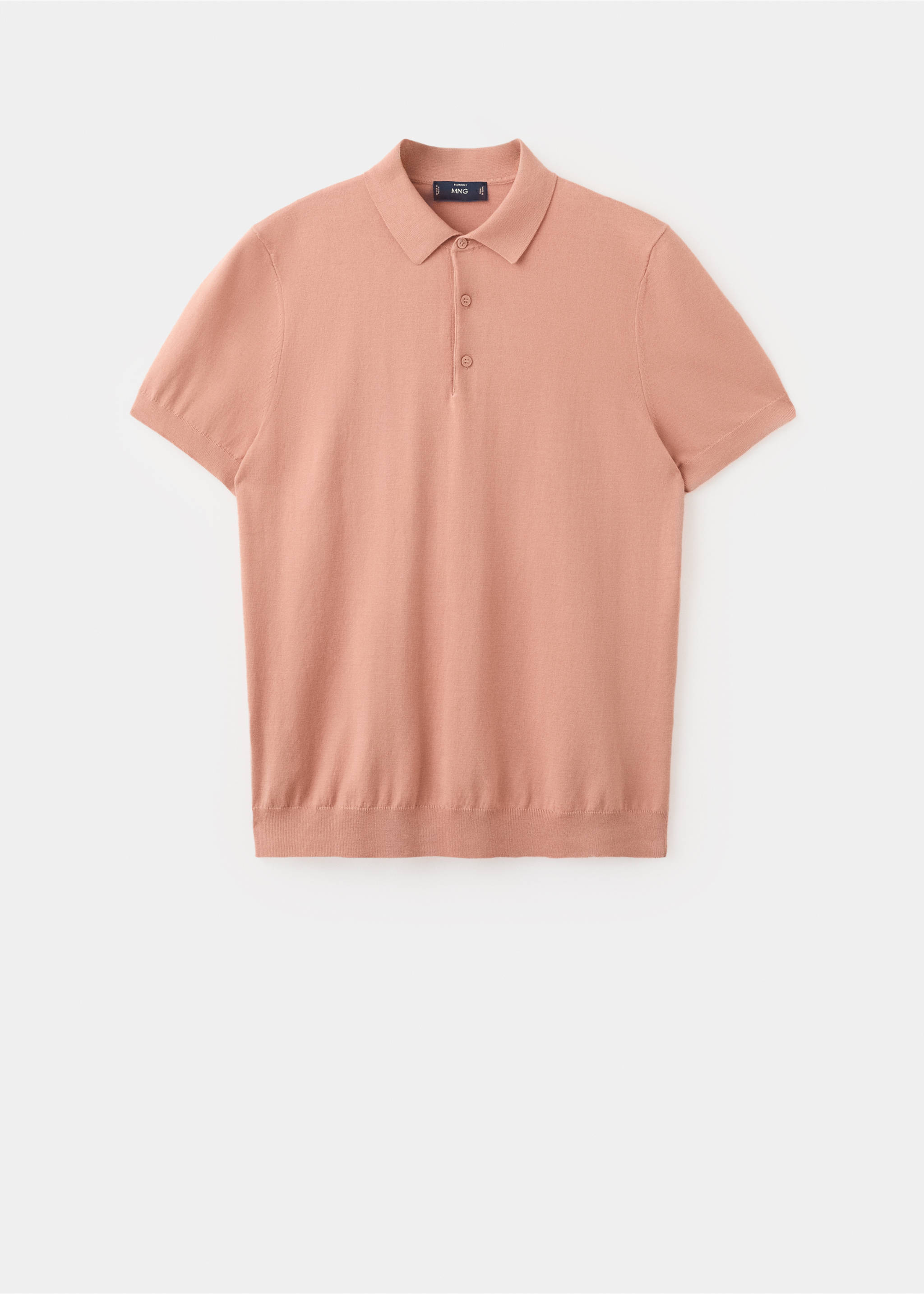 Polo maille fine 100 % coton - Article sans modèle, Pêche. Ref: 27035945-00.