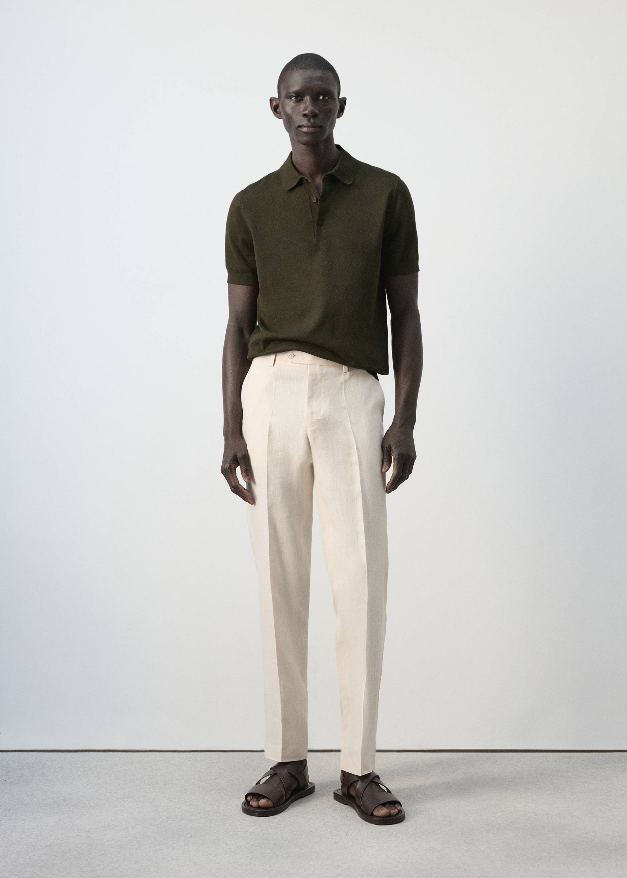 100% памучна поло тениска от фино плетиво - Обща равнина