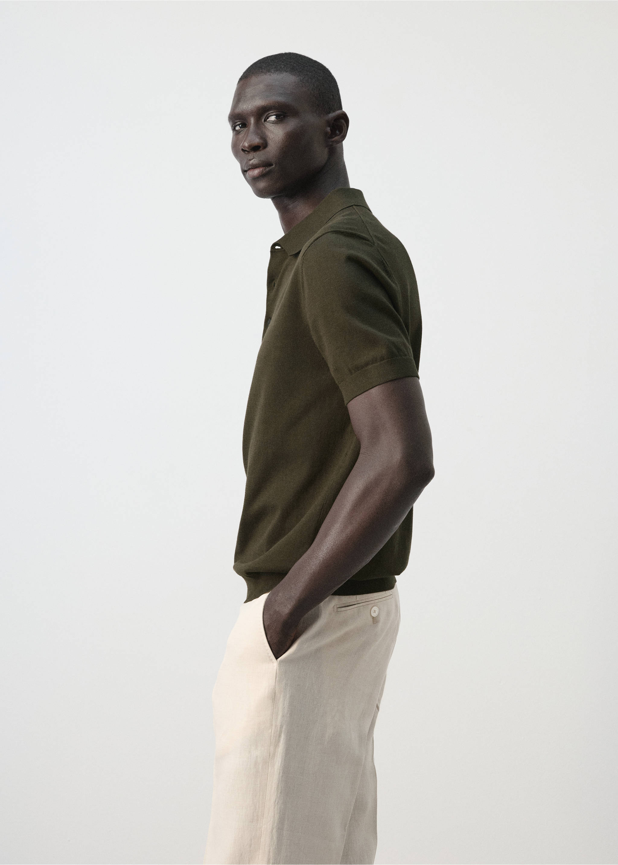 Polo maille fine 100 % coton - Détail de l'article 2, Chocolat. Ref: 27035945-00.