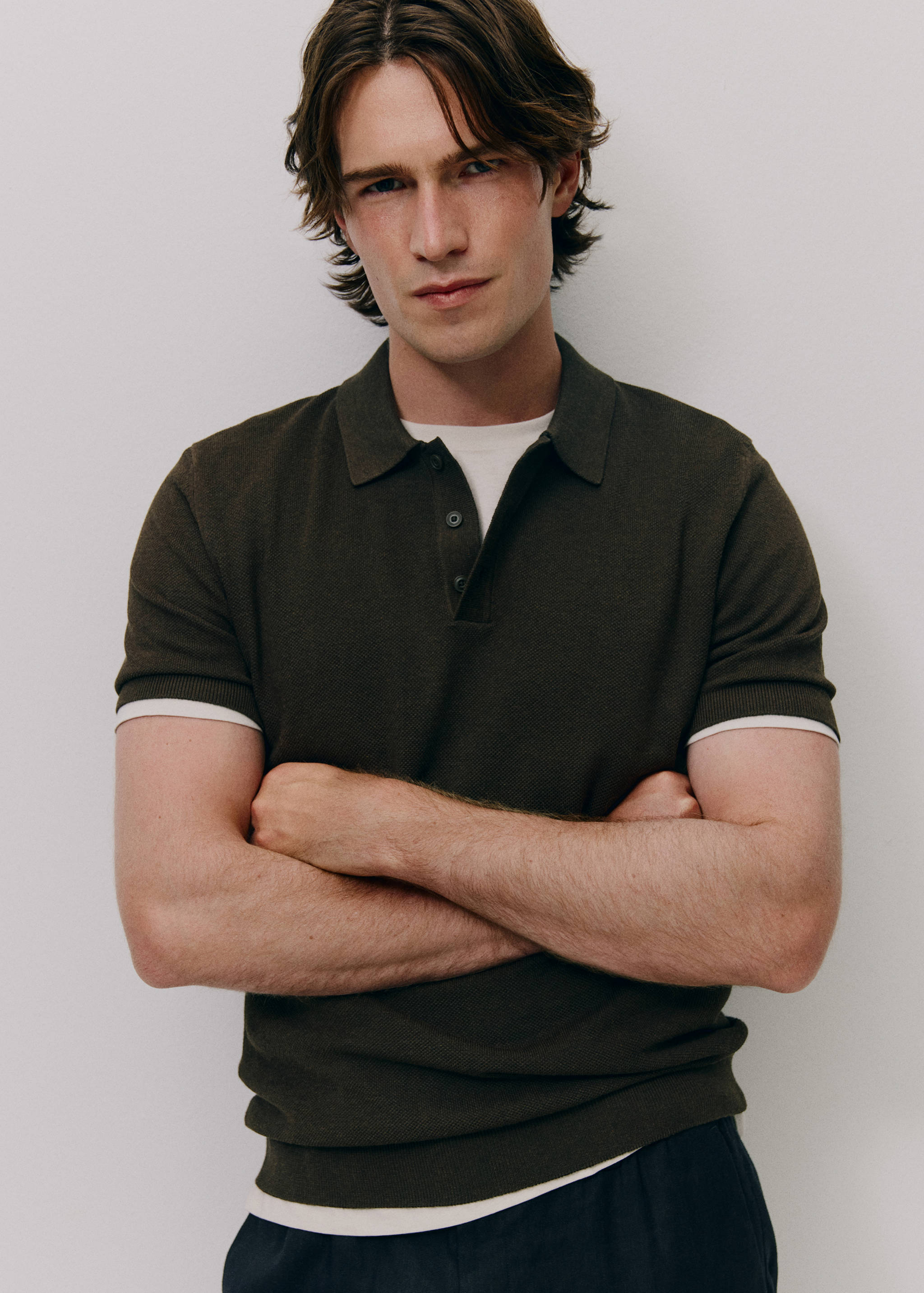 100% cotton fine-knit polo shirt - Details of the article 7