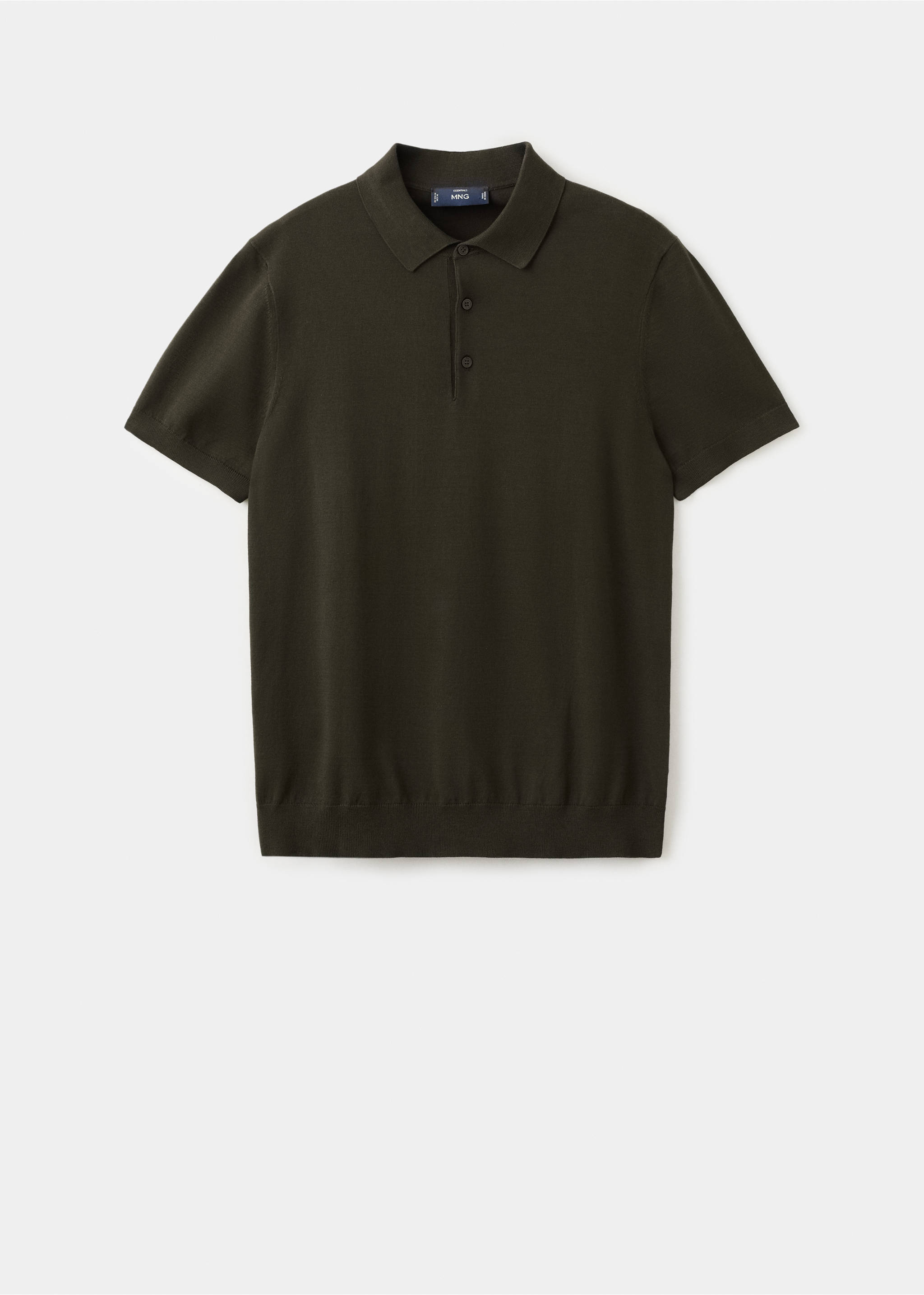 100% cotton fine-knit polo shirt - Article without model, Chocolate. Ref: 27035945-00.