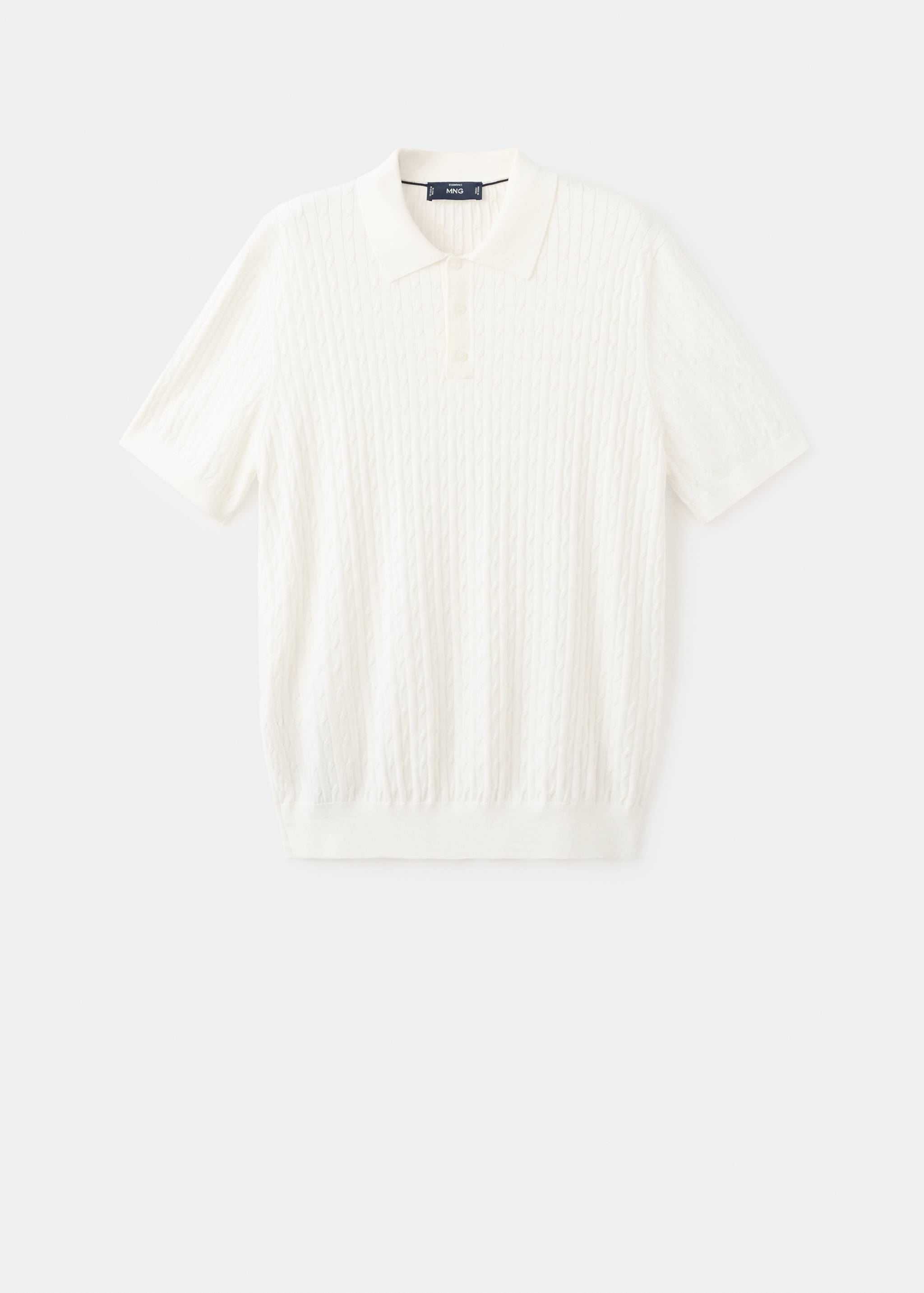 قميص بولو محبوك ومضفر من القطن بنسبة 100% - منتج دون نموذج