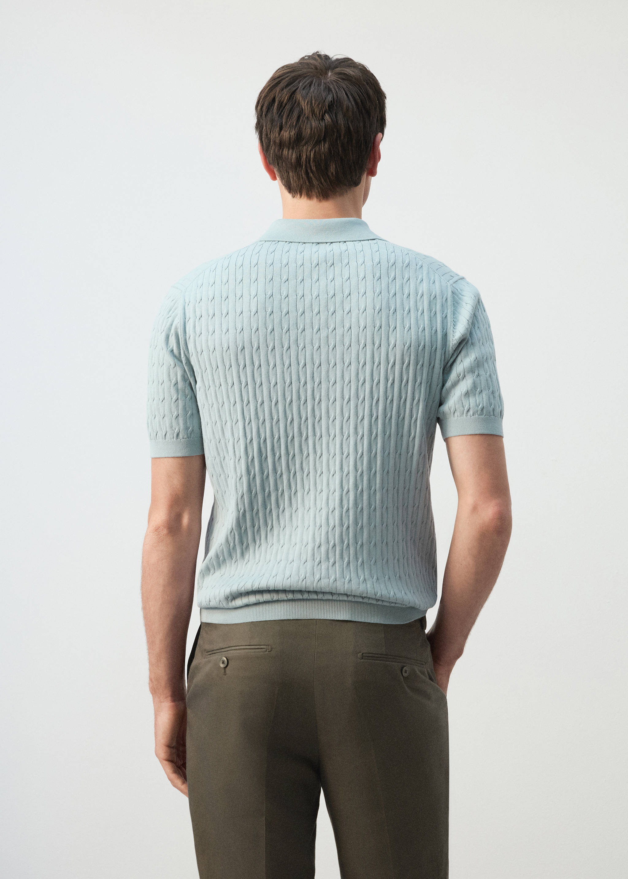 Polo punto trenzado 100% algodón - Reverso del artículo