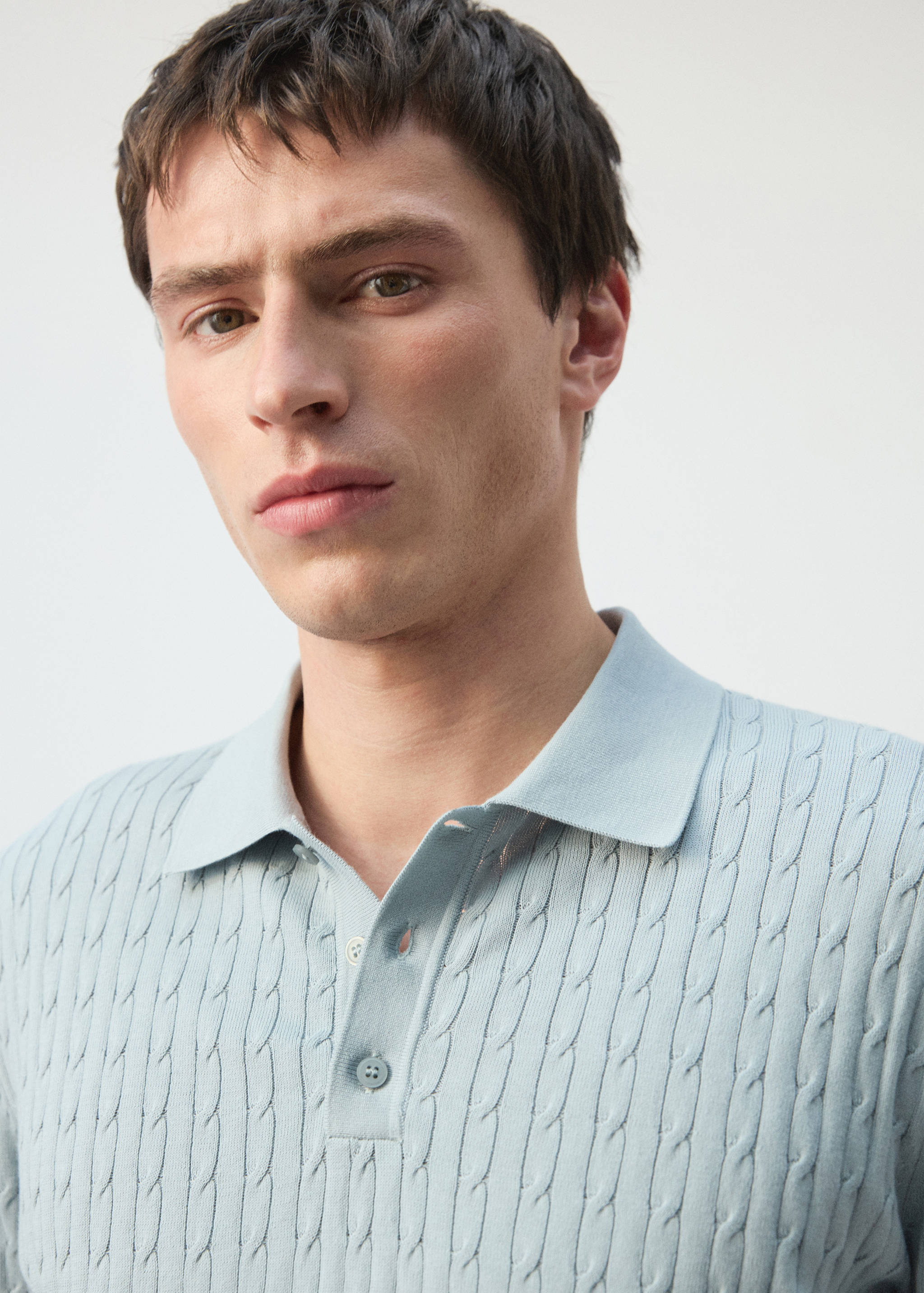 Polo punto trenzado 100% algodón - Detalle del artículo 1