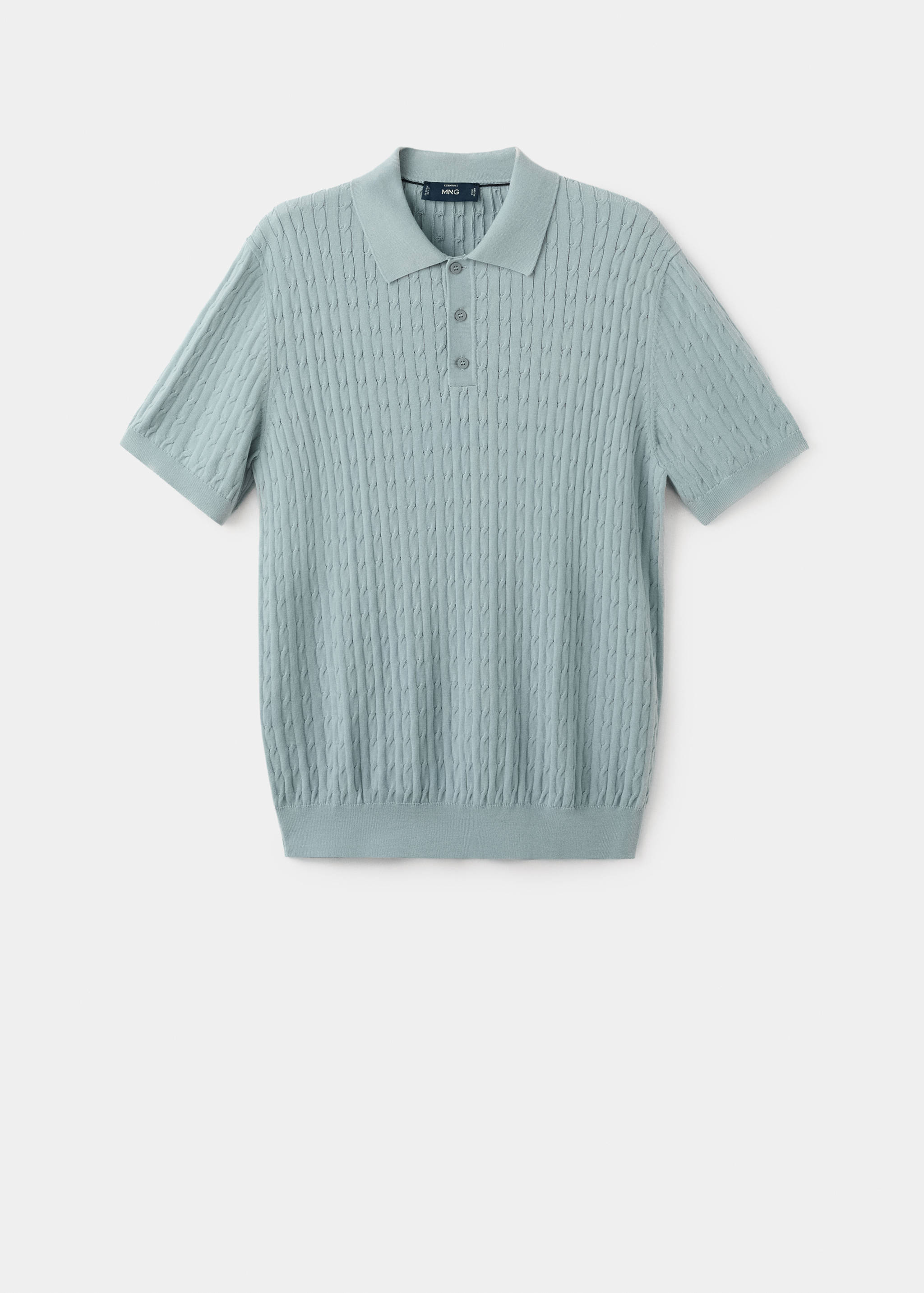 Трикотажное поло с косами 100% хлопок - Изделие без модели