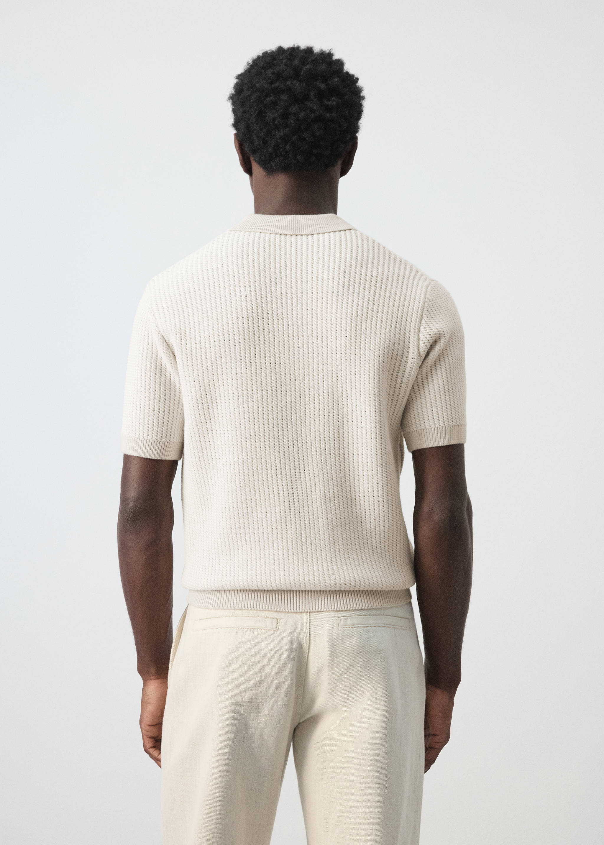 Polo punto algodón textura - Reverso del artículo