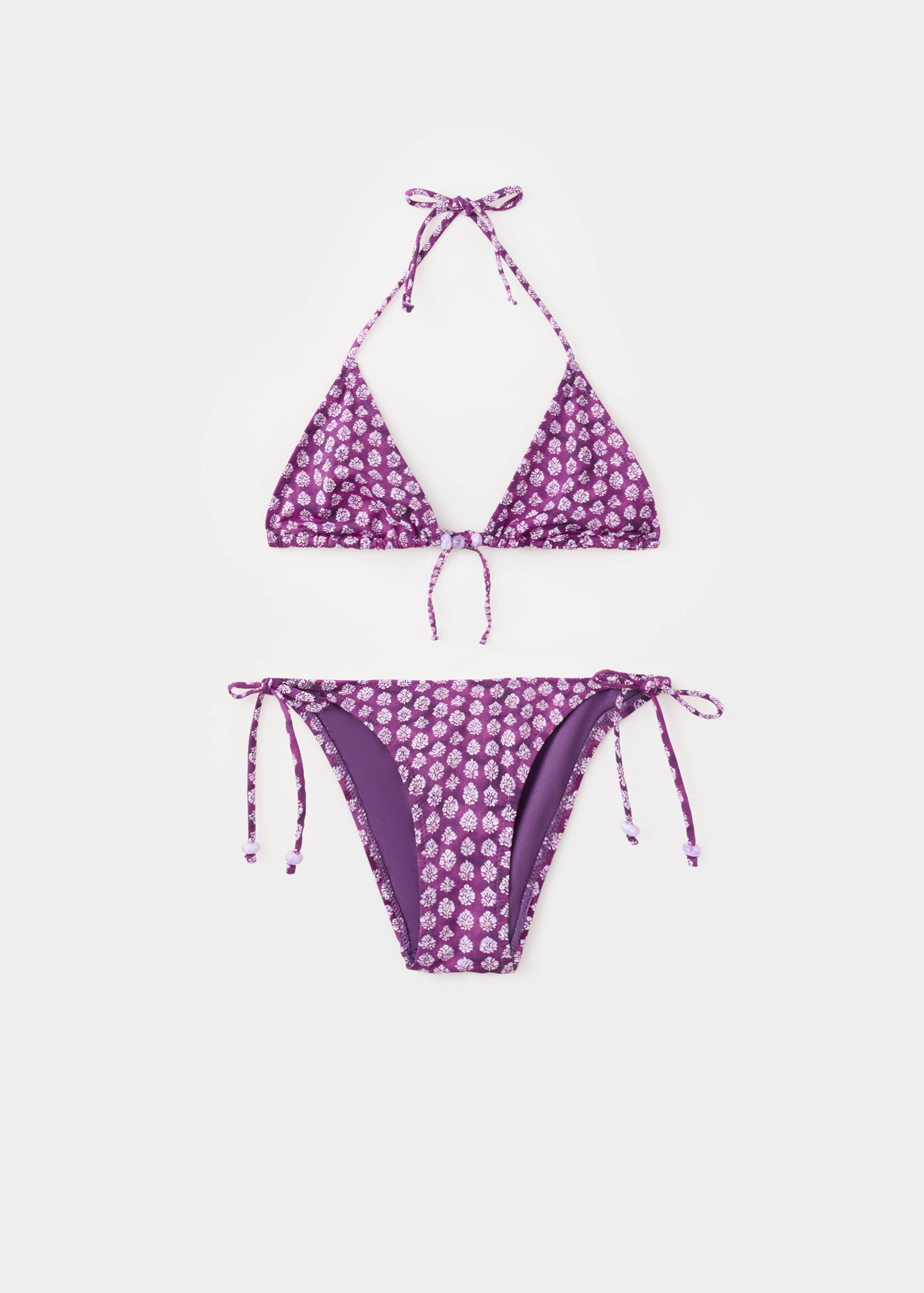 Floral bikini with medium-coverage bottoms - Article without model