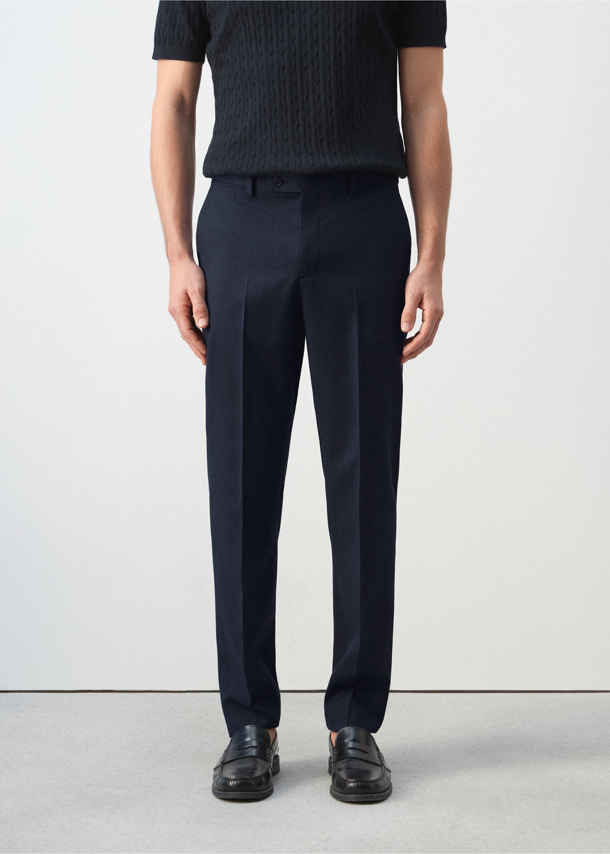 بدلة بنطلون تورينو 100% صوف - رؤية وسط, أزرق بلون الحبر. Ref: 27061270-00.