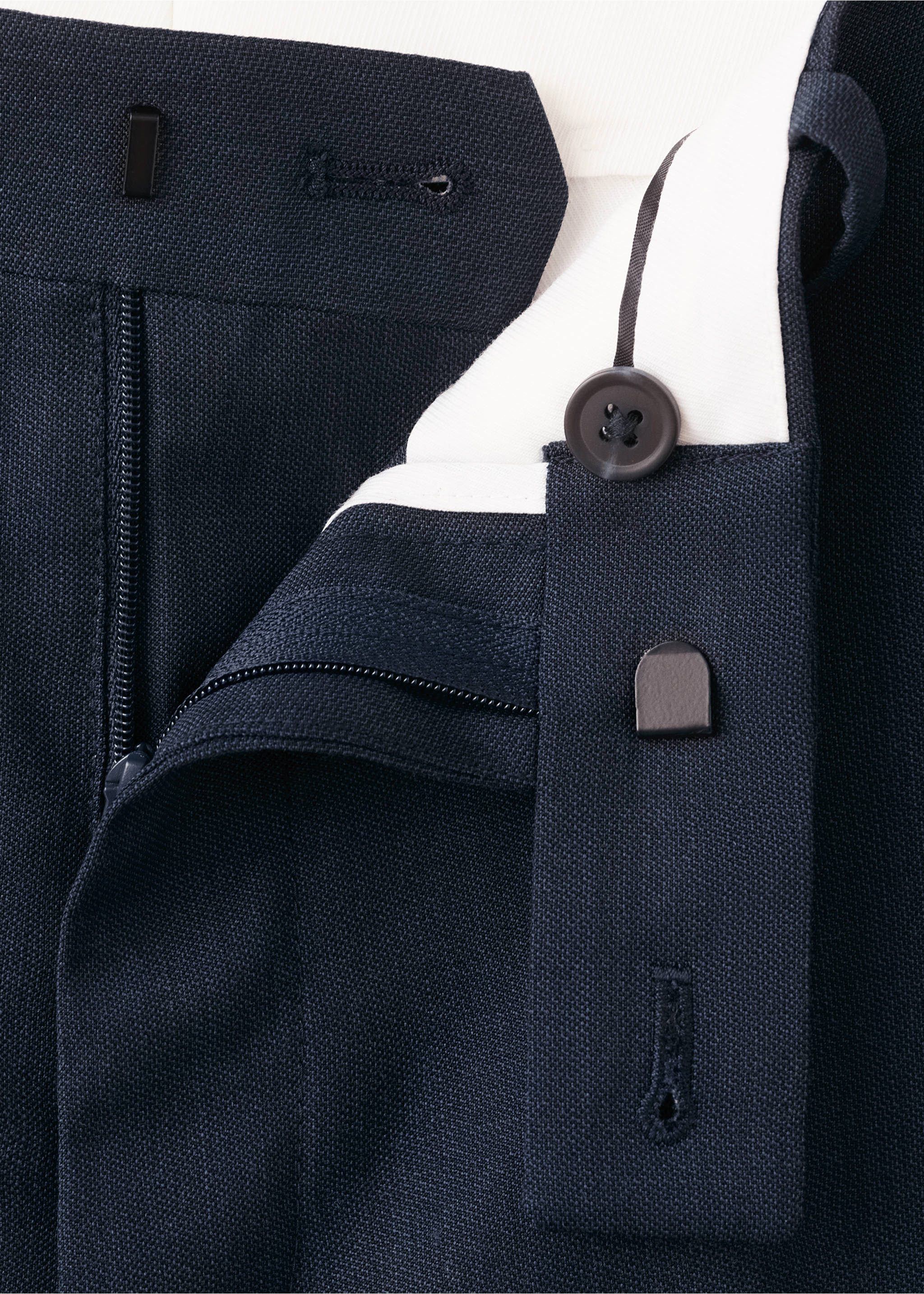 بدلة بنطلون تورينو 100% صوف - تفاصيل المنتج 8, أزرق بلون الحبر. Ref: 27061270-00.