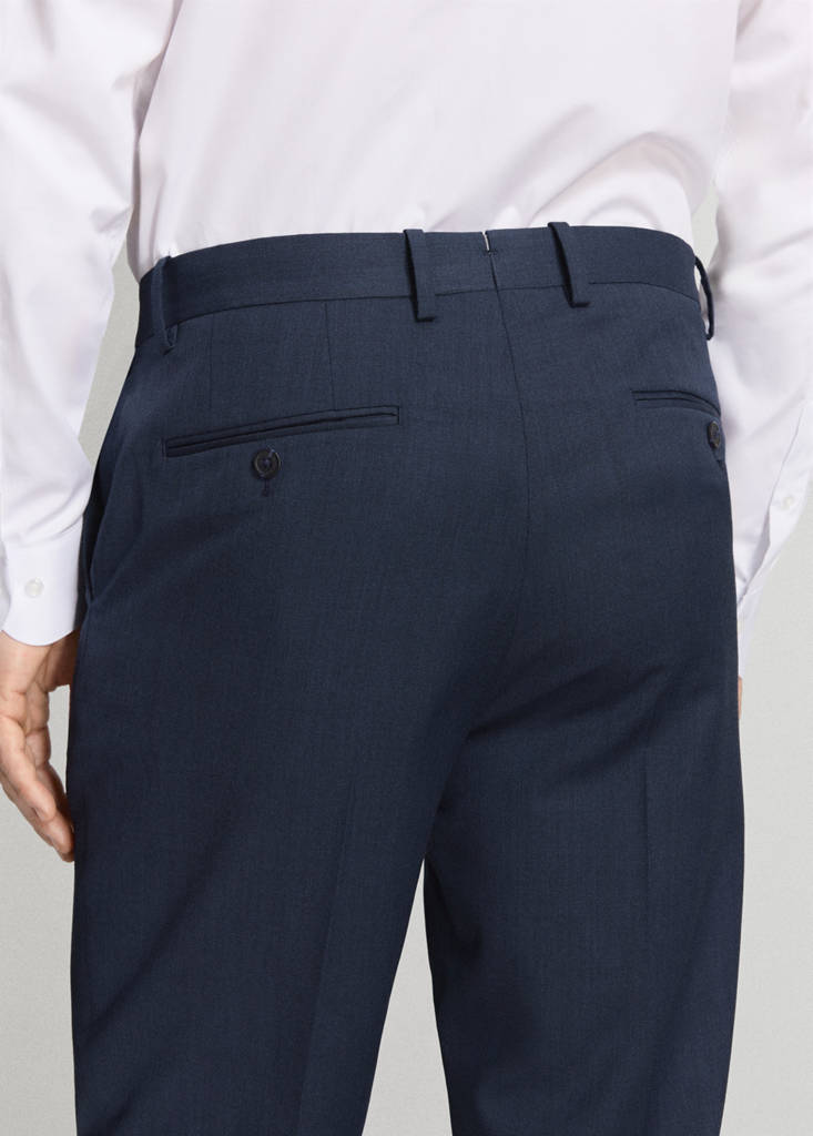 Turin 100% wool suit trousers — Ink Blue